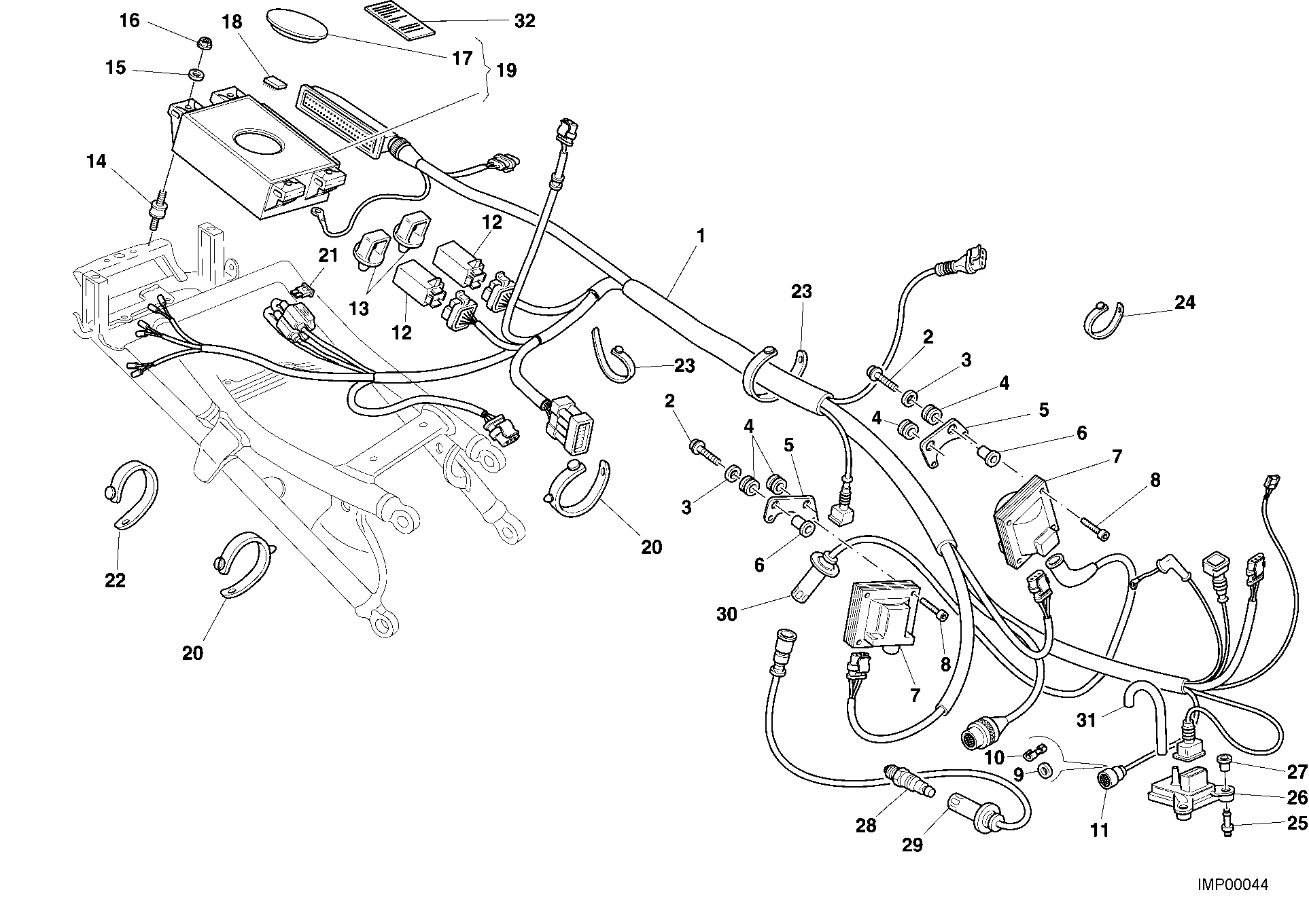018 CENTRALE CONTRLE MOTEUR POUR SUPERBIKE 748 S 2000