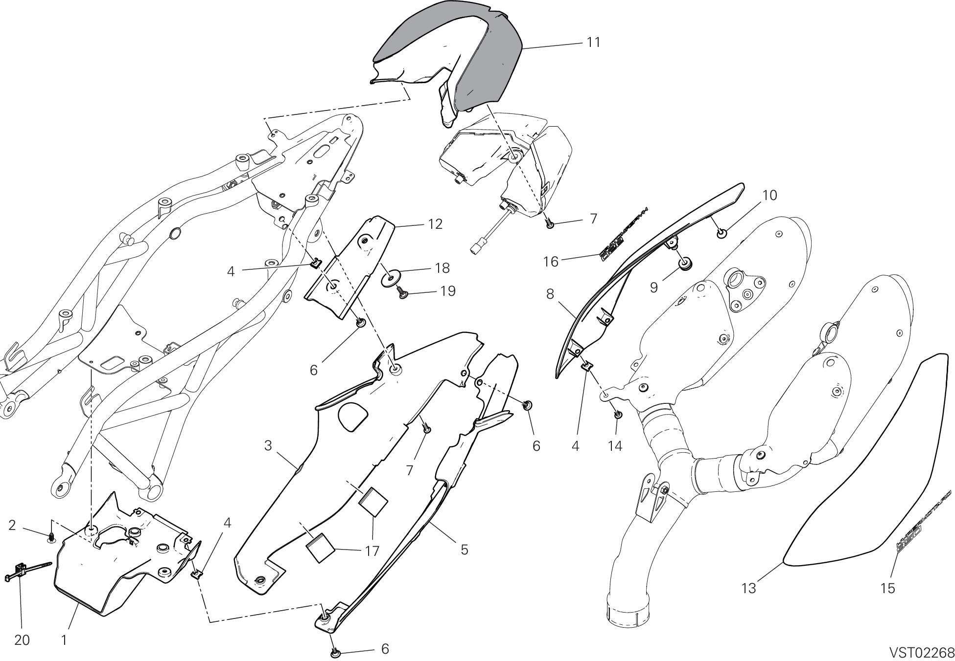 36C HABILLAGE POUR HYPERMOTARD 950 2024