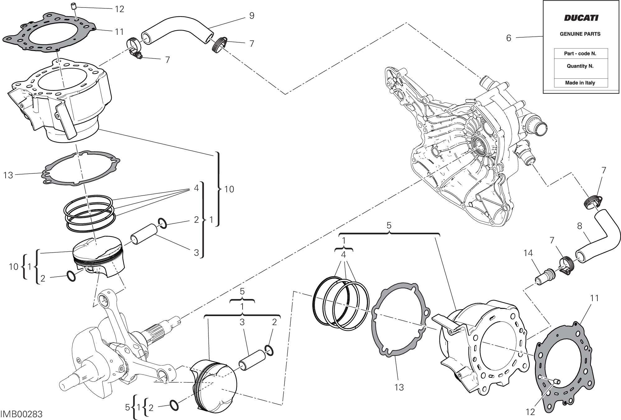 007 CYLINDRES PISTONS POUR SUPERSPORT 950 2023