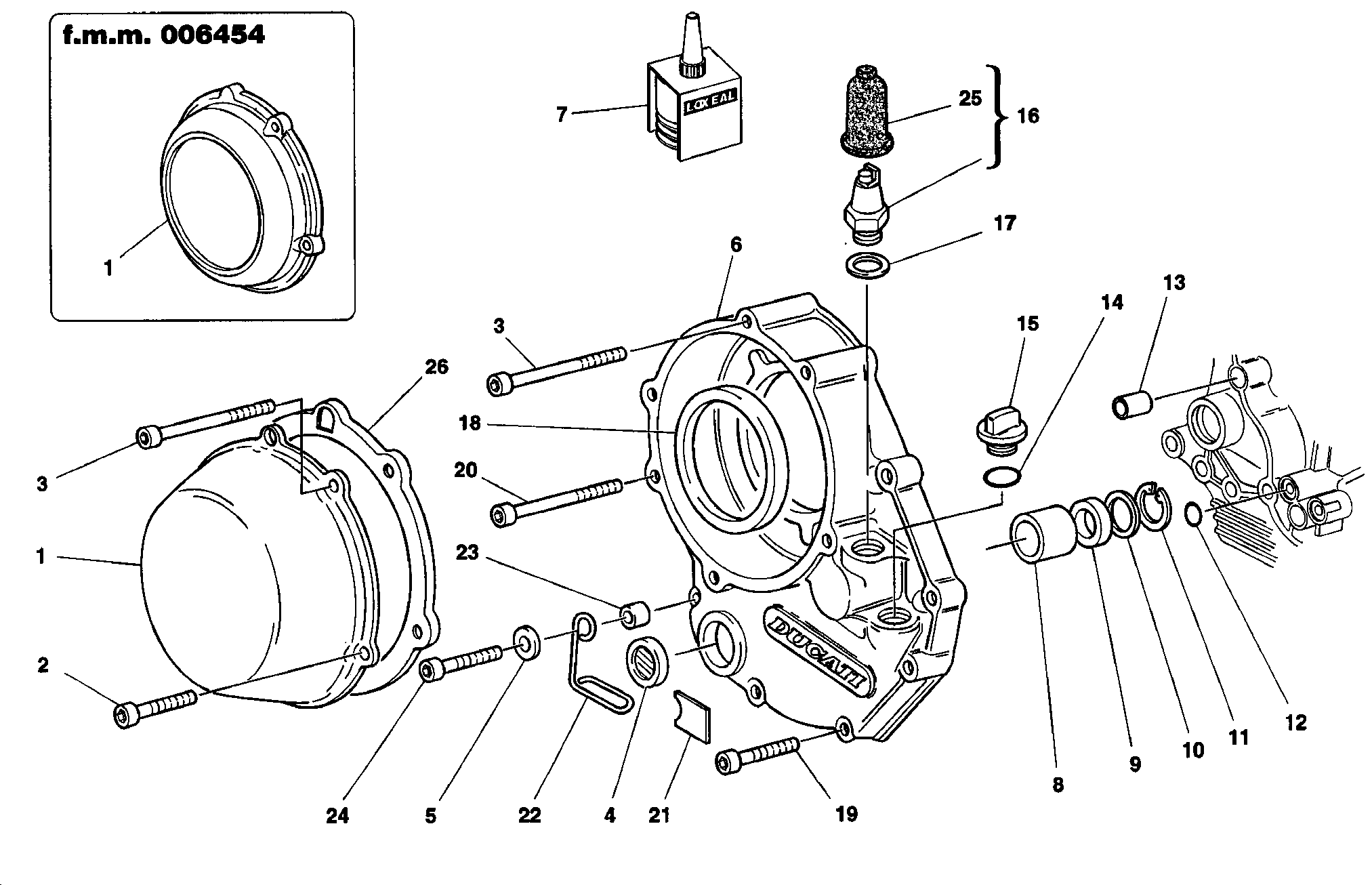 005 COUVERCLE EMBRAYAGE POUR SUPERBIKE 916 1995