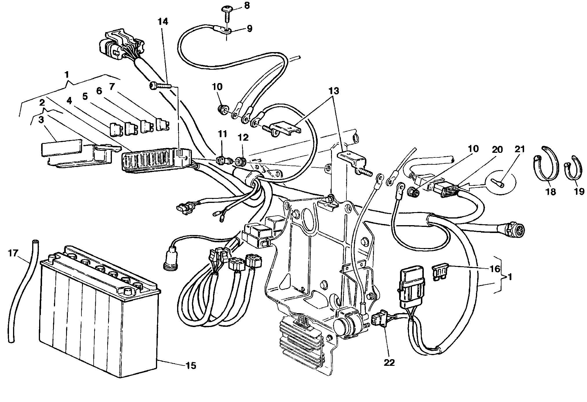 017 FAISCEAU DE FILS POUR SUPERBIKE 916 SPS 1998