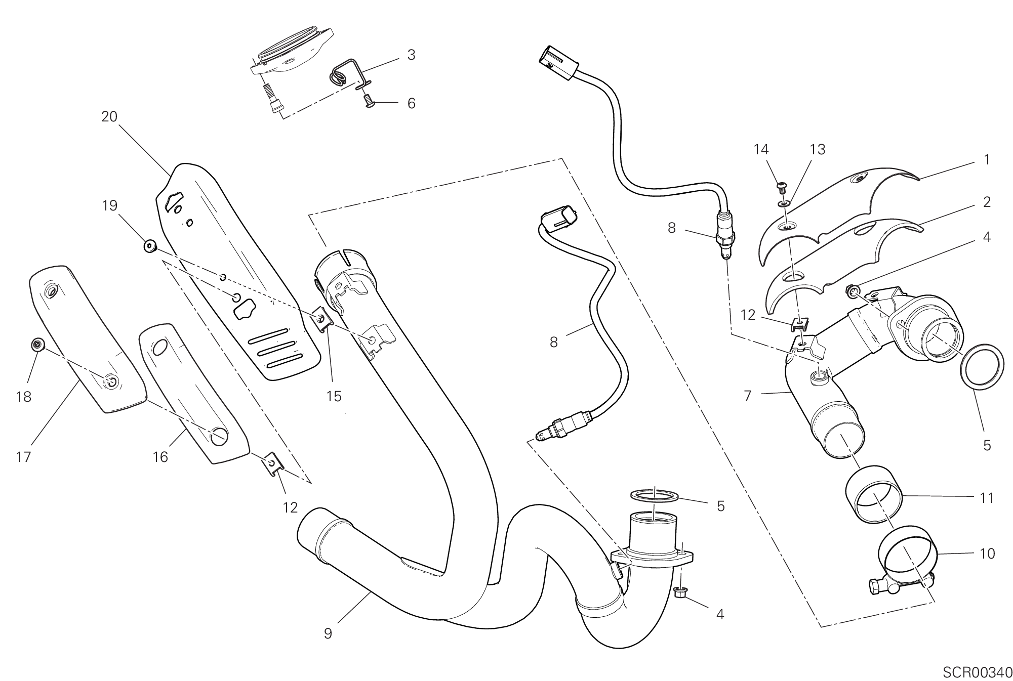 31A TUYAU ECHAPPEMENT POUR SCRAMBLER ICON 2021