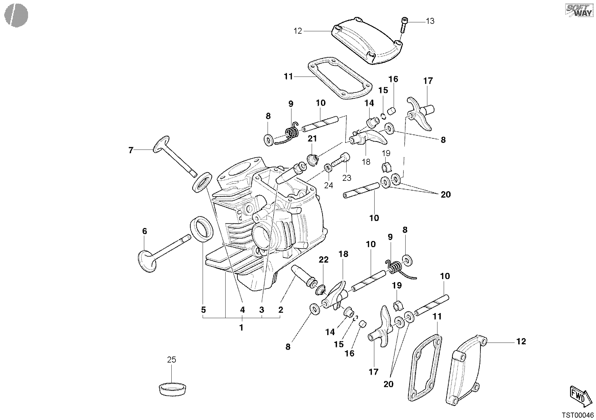 015 CULASSE HORIZONTALE POUR MONSTER 600 2001