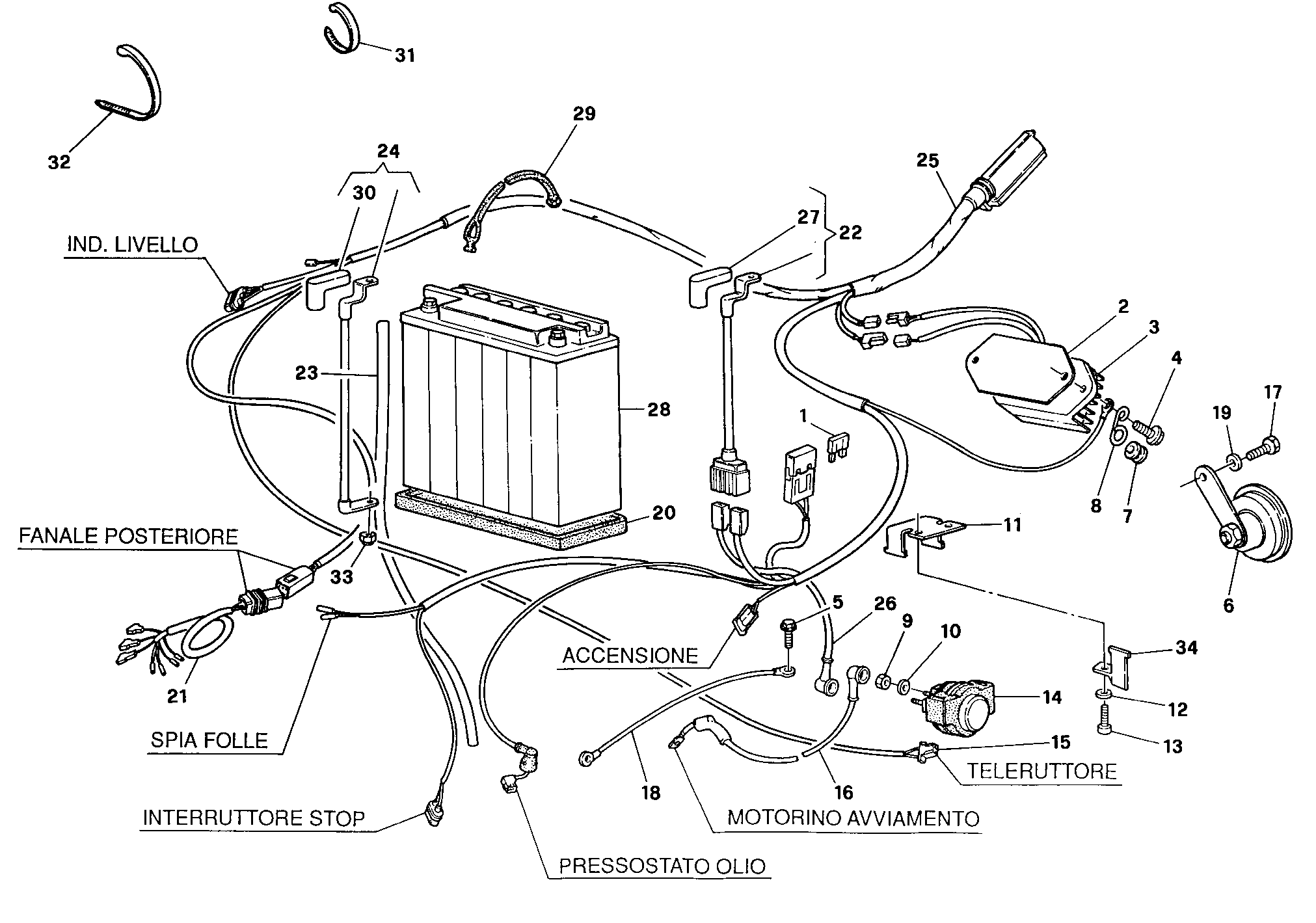 117 BATTERIE POUR SUPERSPORT 400 SS 1993