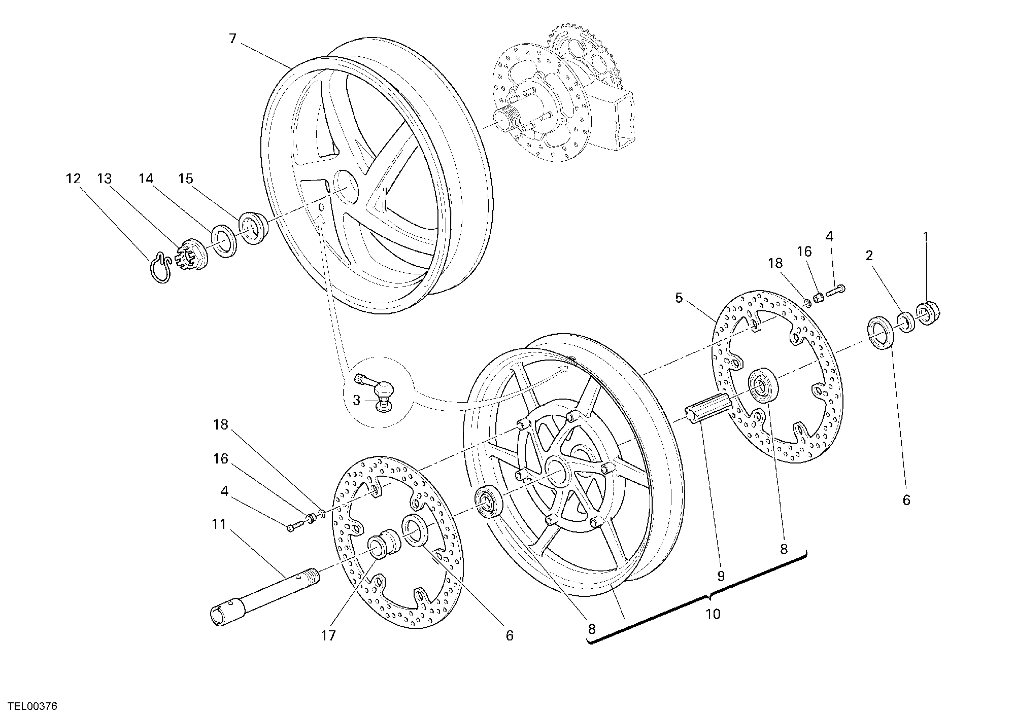 024 ROUES POUR MULTISTRADA 1100 2007