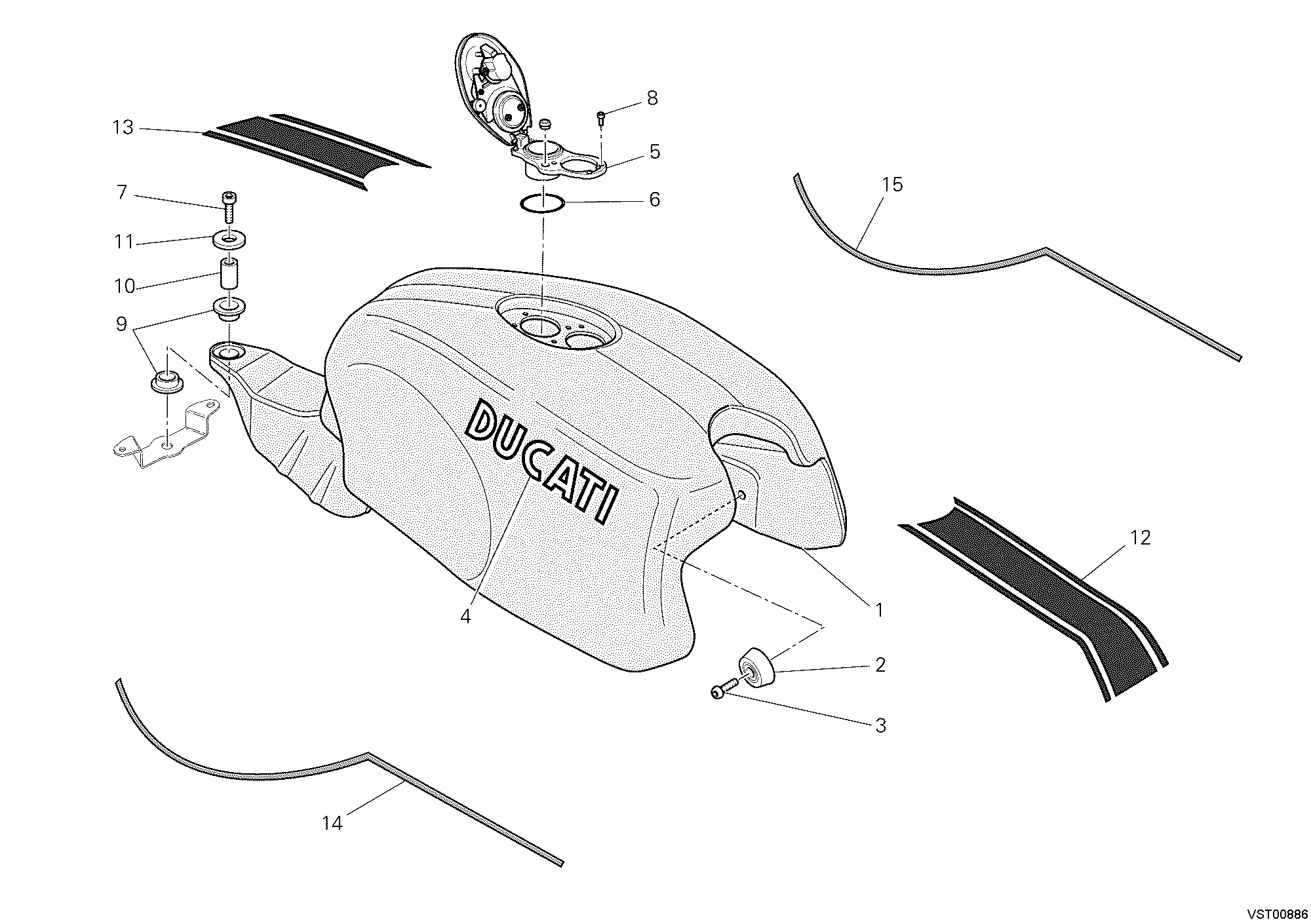 018 RESERVOIR CARBURANT POUR SPORTCLASSIC GT1000 2010