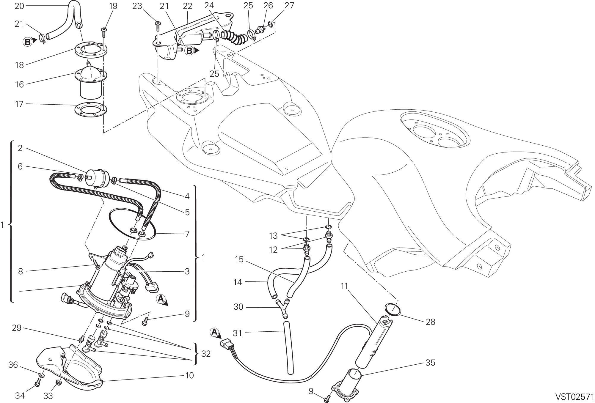 037 POMPE A CARBURANT POUR MULTISTRADA 1000 2003