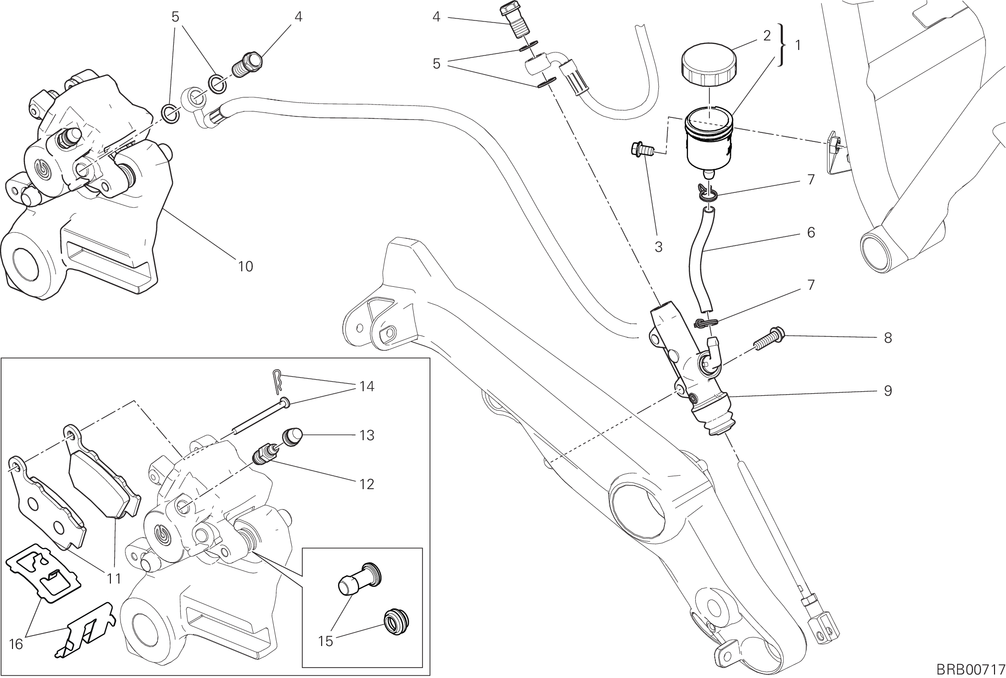 025 SYSTEME DE FREIN ARRIERE POUR MONSTER 659 AUSTRALIA 2021