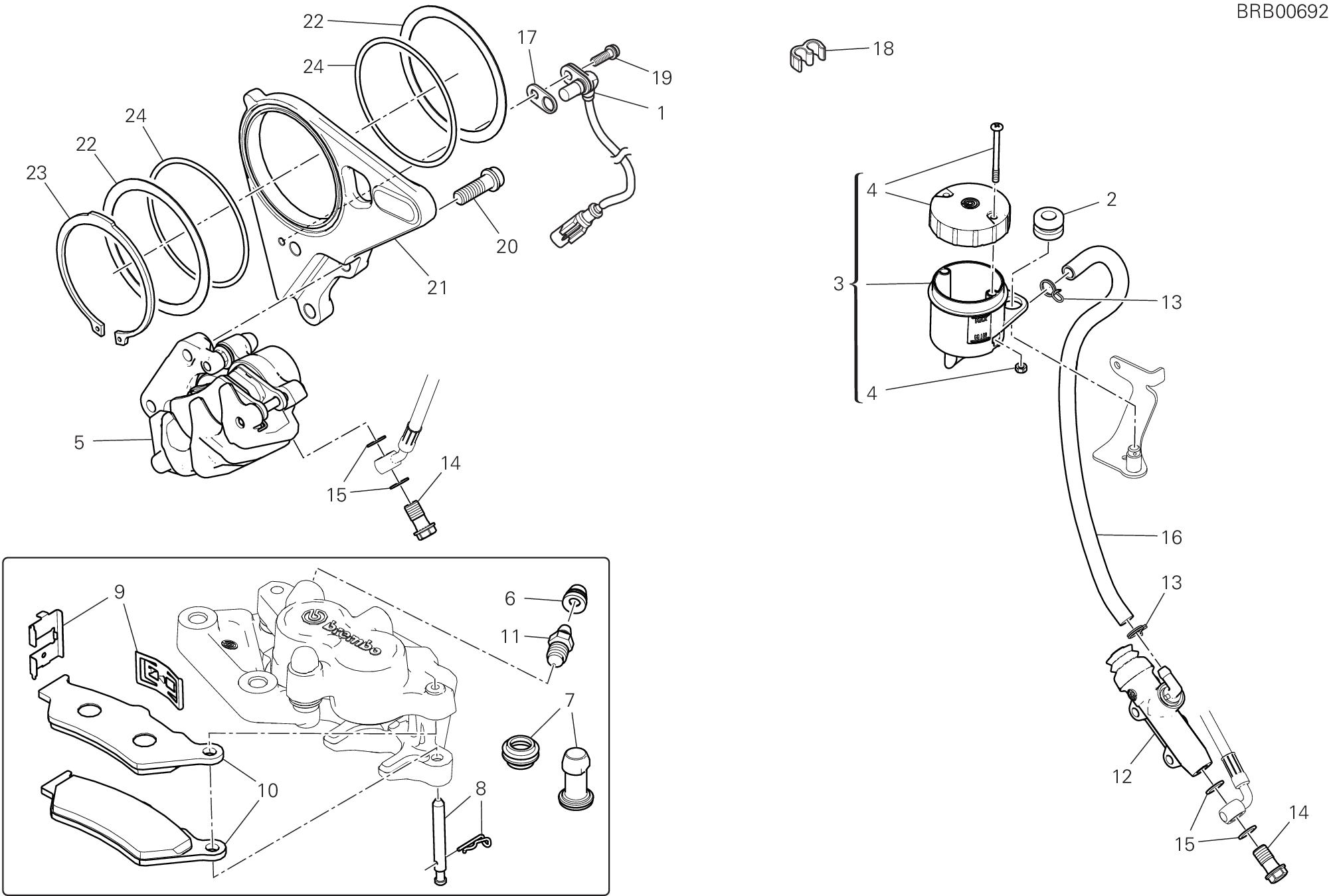 19D SYSTEME DE FREIN ARRIERE POUR DIAVEL 1260 2019