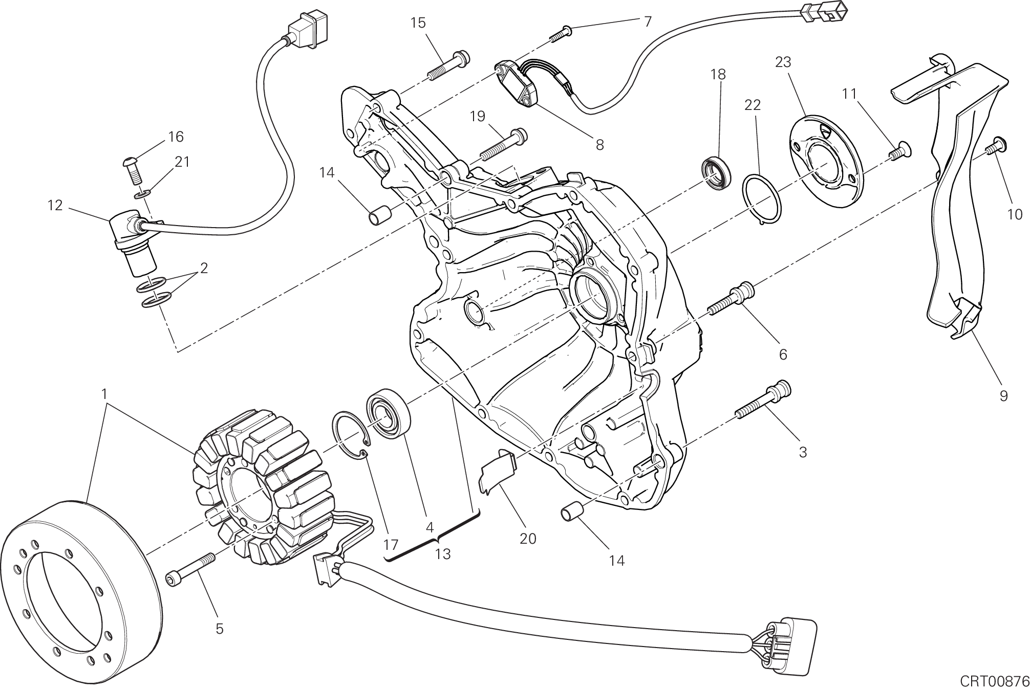 011 COUVERCLE GENERATEUR POUR XDIAVEL BLACK STAR 2021
