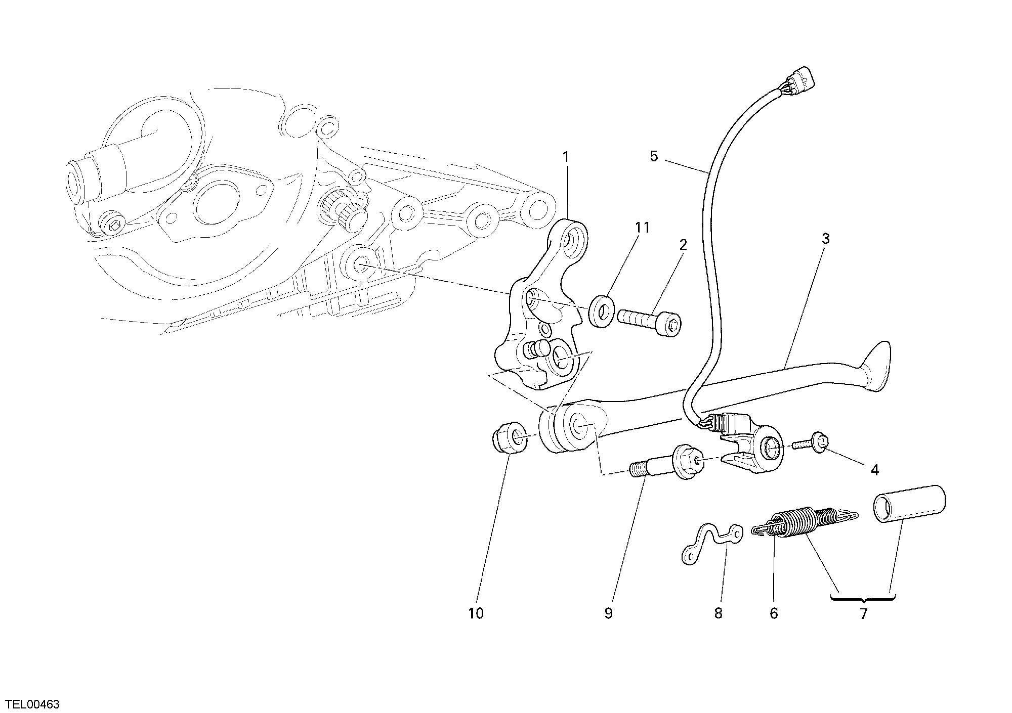 025 BEQUILLE LATERALE POUR MONSTER S4R 2007