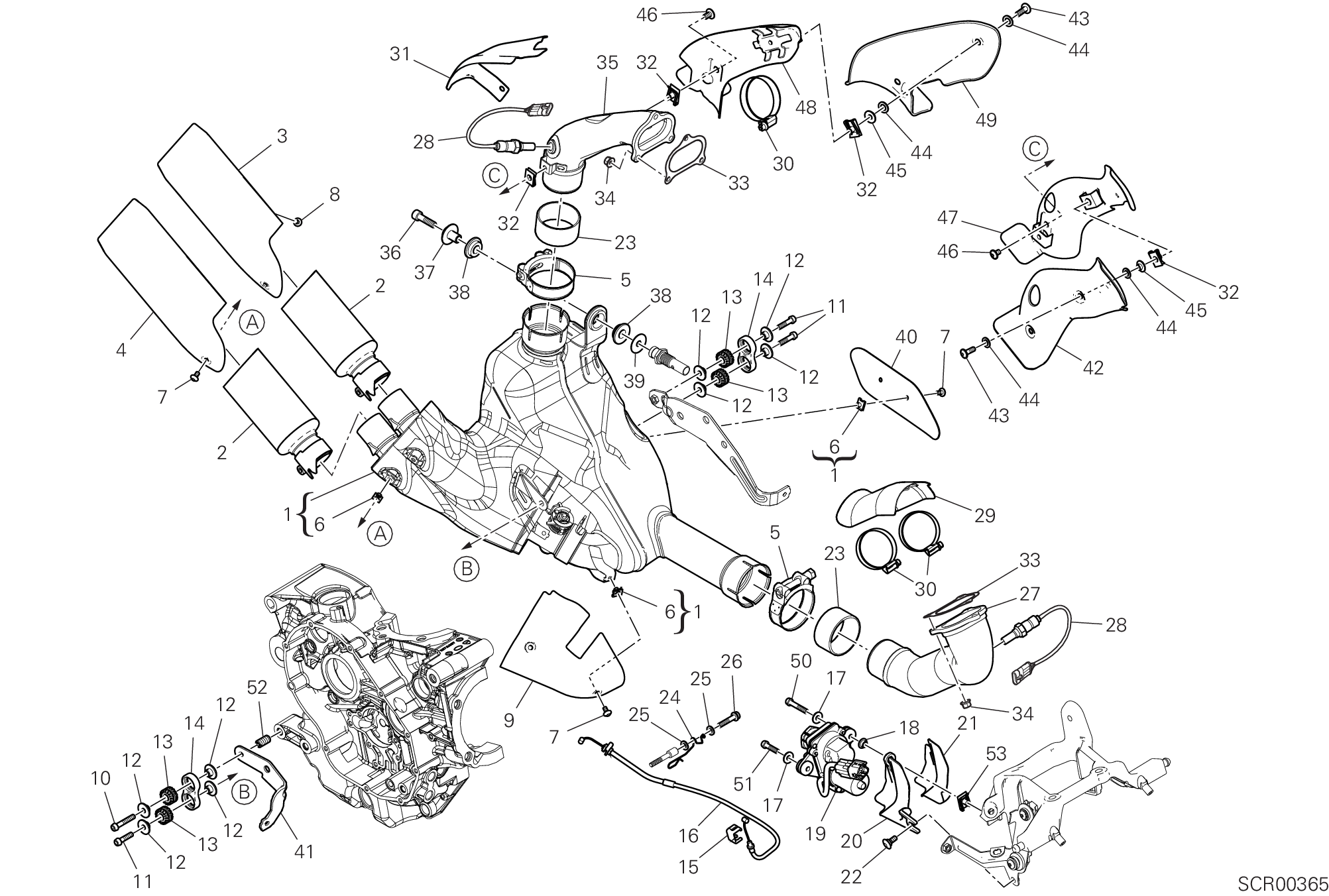 019 ECHAPPEMENT POUR SUPERSPORT 950 2024