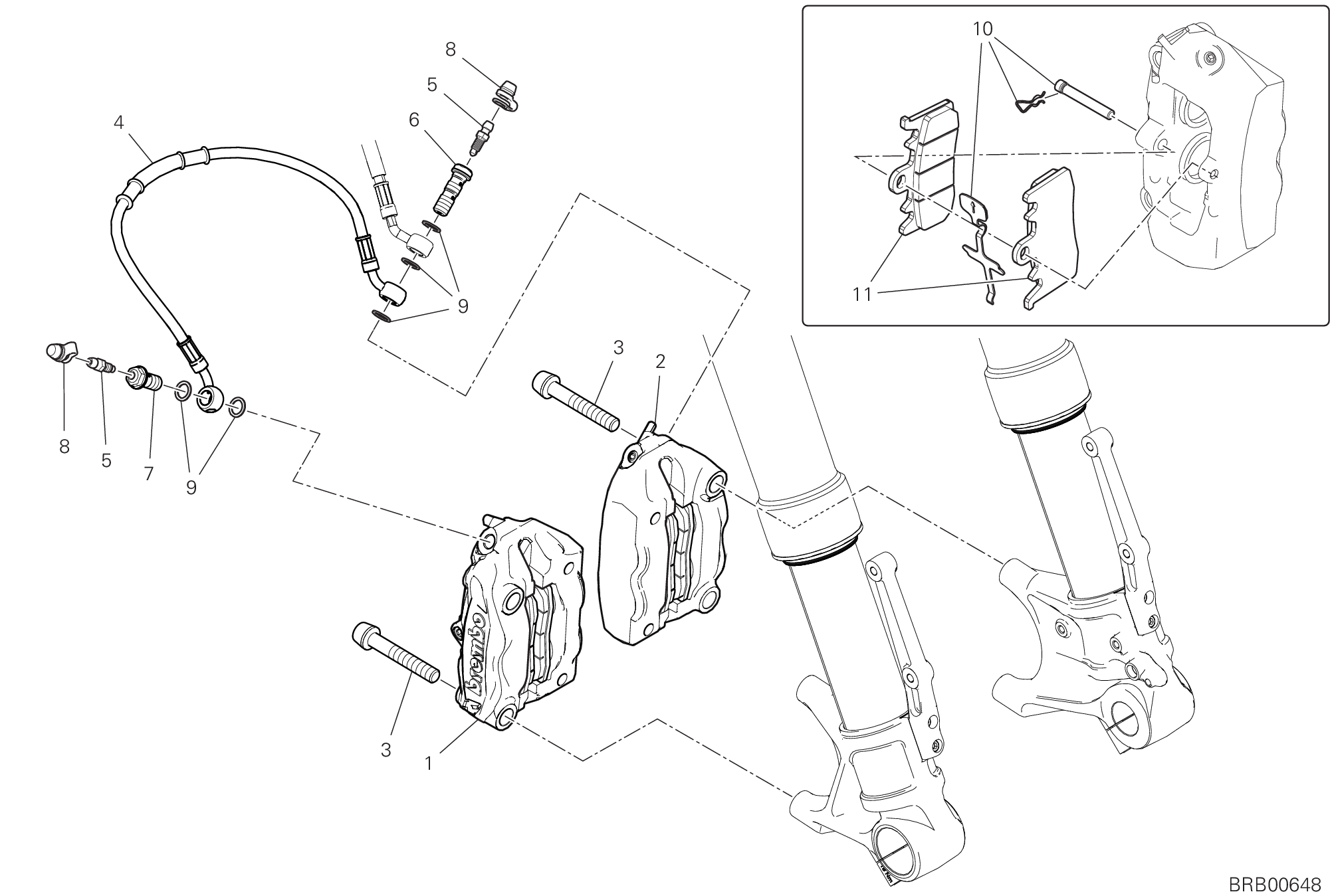 20B SYSTEME DE FREIN AVANT POUR SCRAMBLER 1100 SPORT 2018