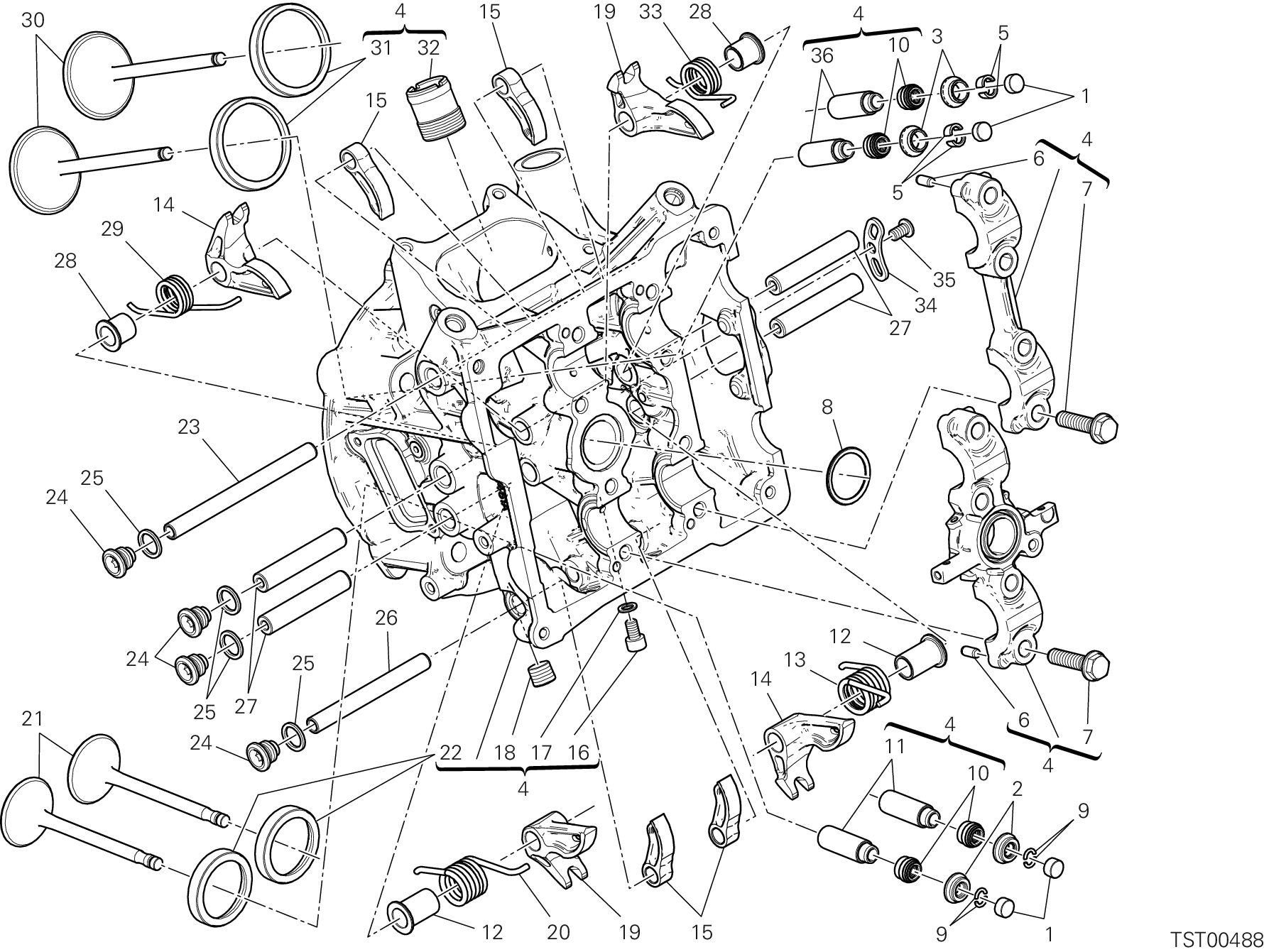 014 CULASSE HORIZONTALE POUR SUPERBIKE 1199 PANIGALE 2012