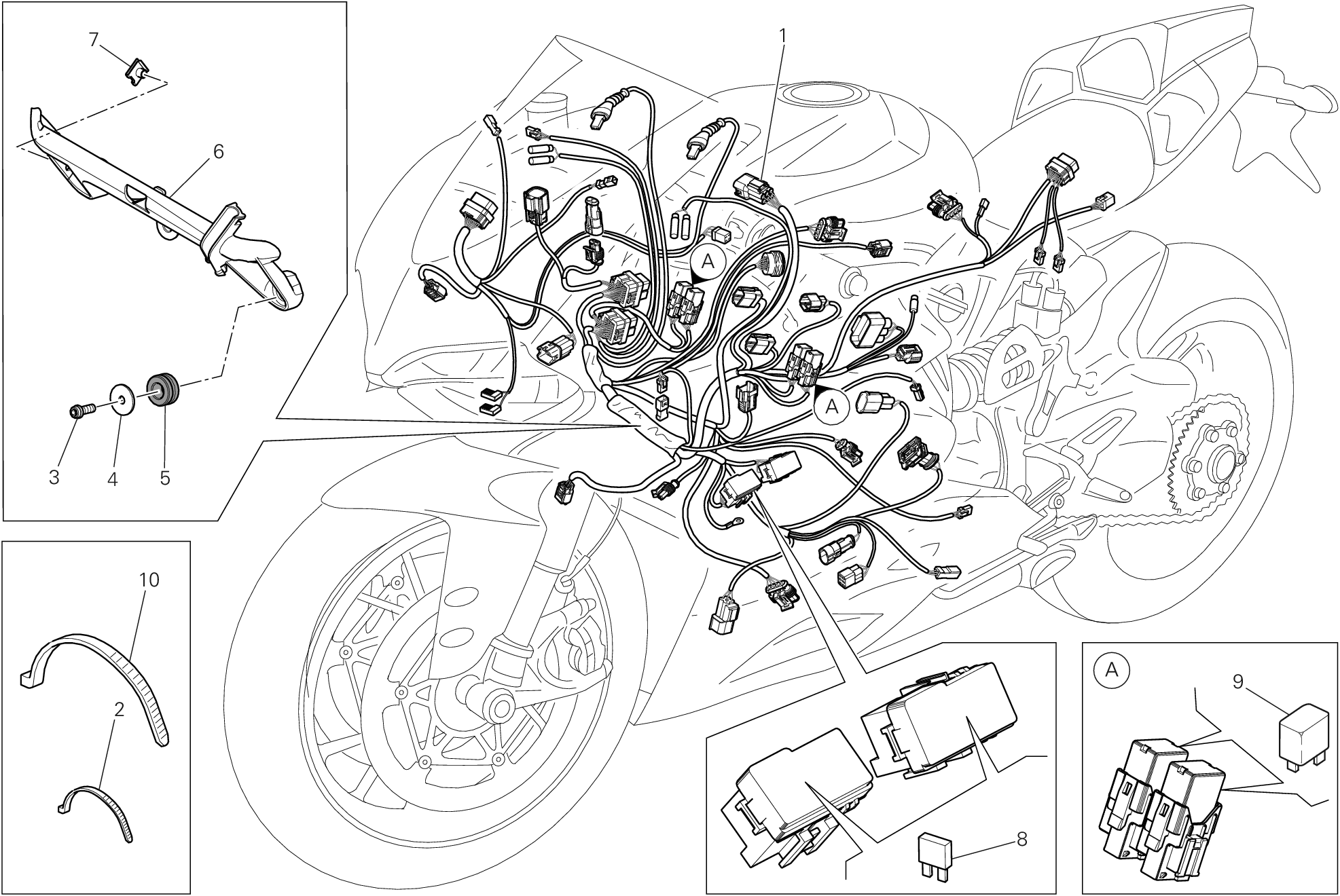 18C FAISCEAU DE FILS POUR SUPERBIKE 1199 PANIGALE S 2013