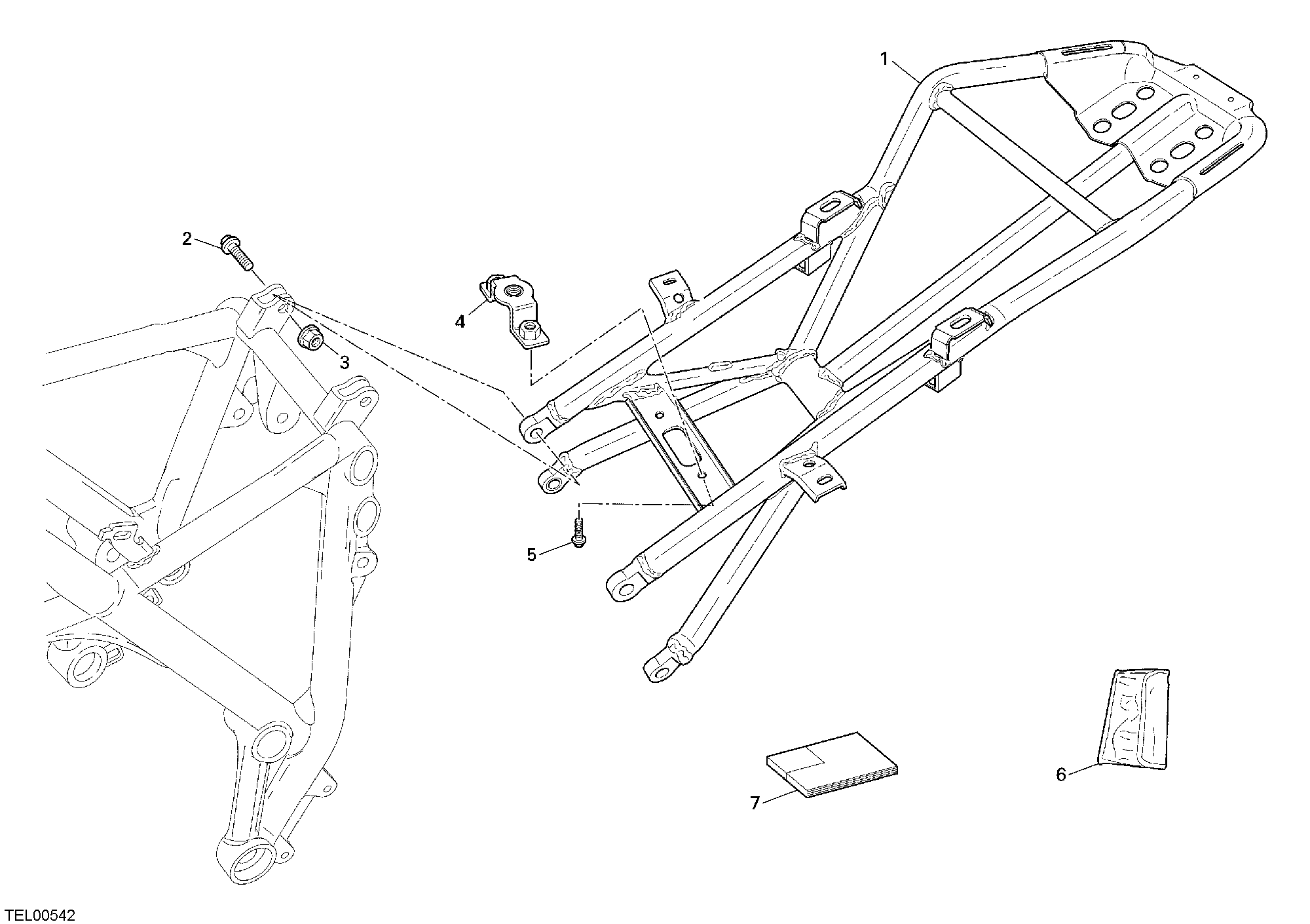 027 CADRE ARRIERE POUR SUPERBIKE 1098 R 2009