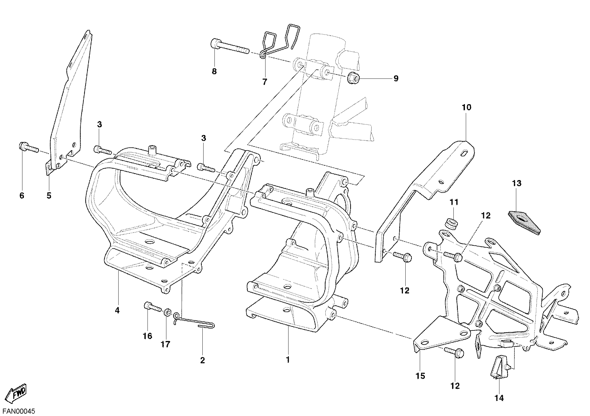 022 SUPPORT FEU AVANT POUR SPORT TOURING ST2 2002