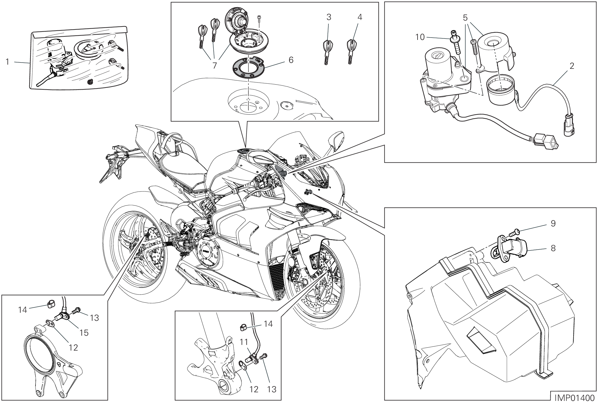 13F DISOISITIF ELECTRIQUES POUR SUPERBIKE PANIGALE V4 SP 2021
