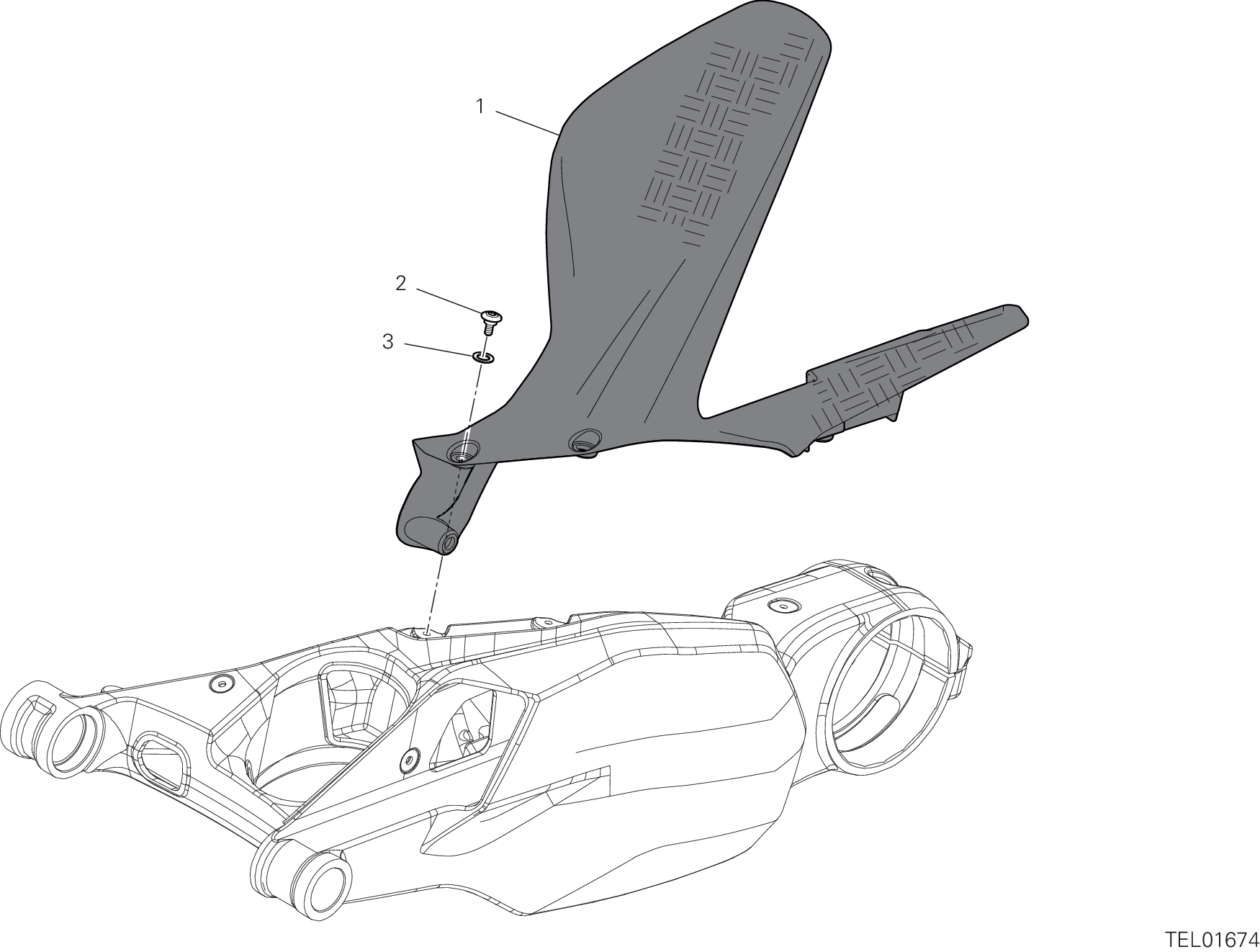 27A GARDE BOUE ARRIERE POUR STREETFIGHTER V4 LAMBORGHINI 2023