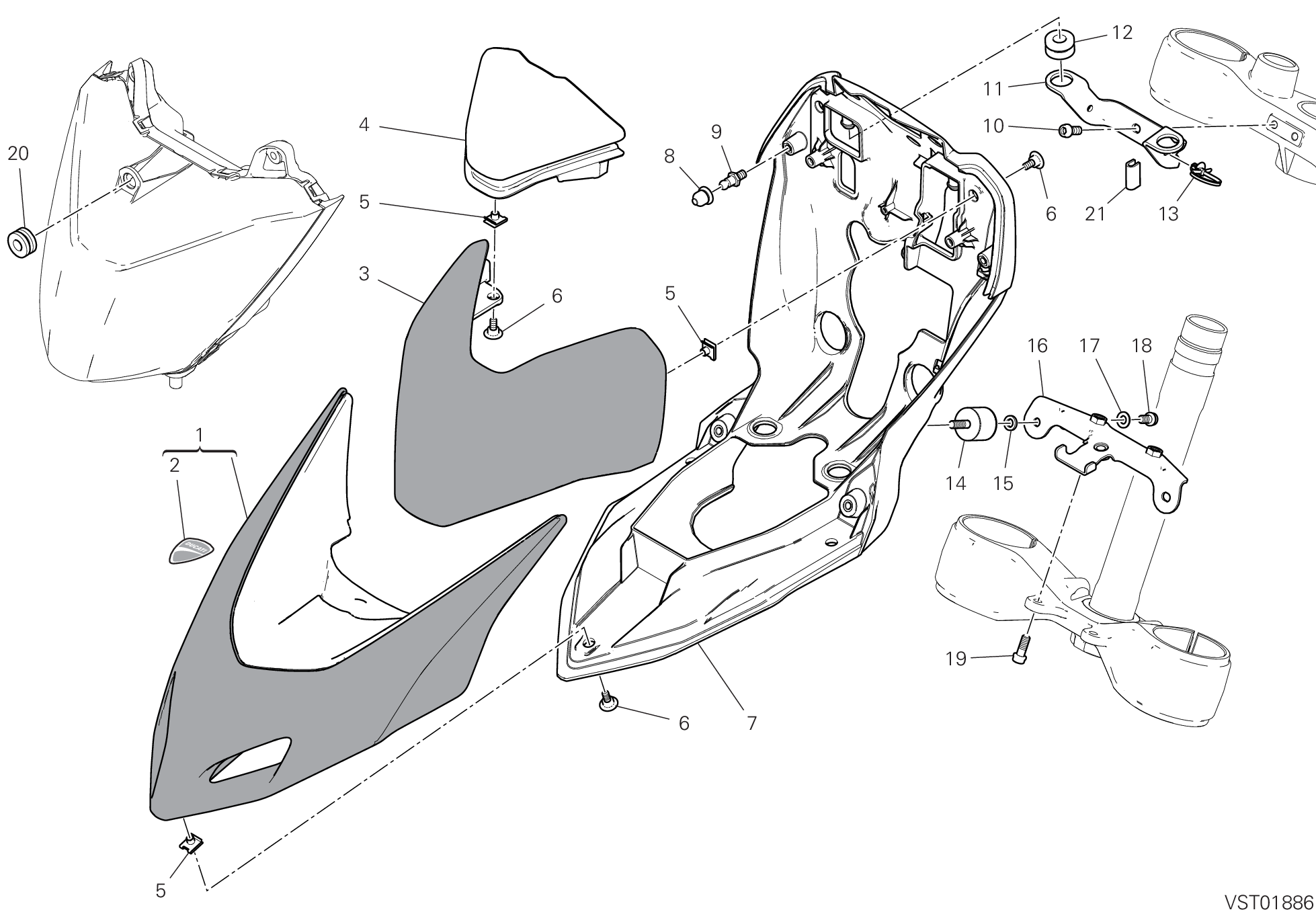 36A CAPOT AVANT POUR HYPERMOTARD 950 2019
