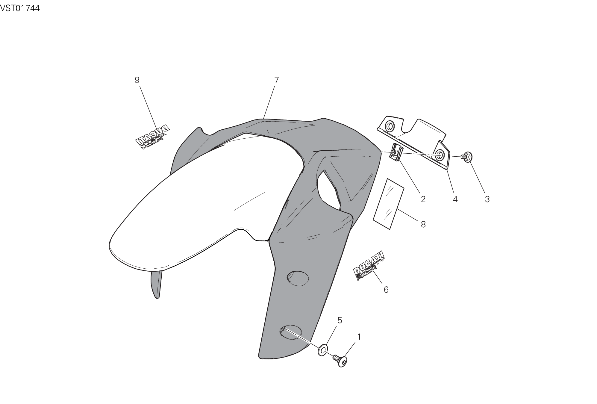 34D GARDE BOUE AVANT POUR MULTISTRADA 1260 S ABS 2018