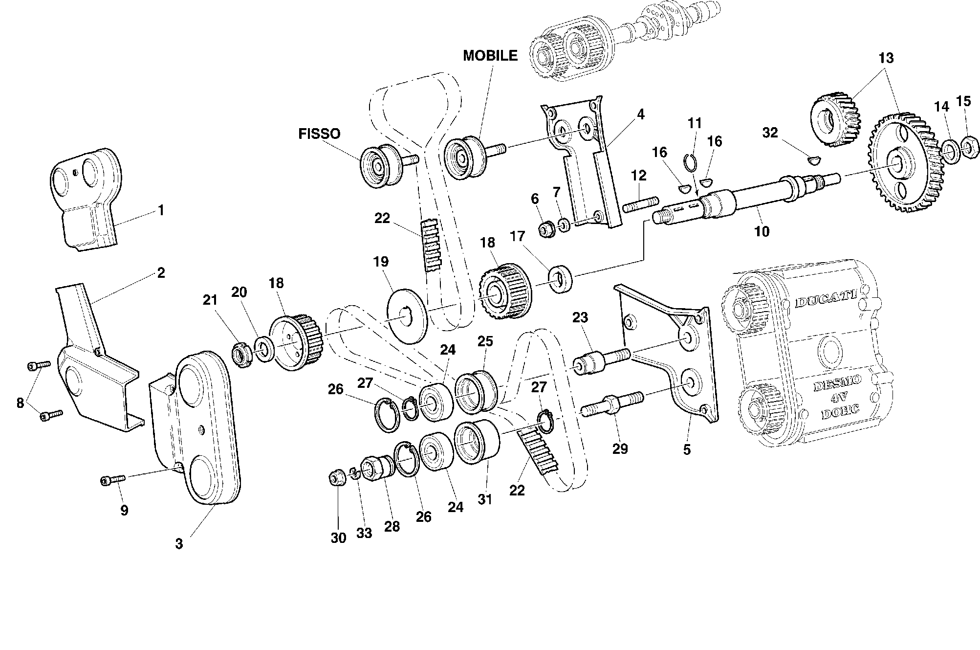 080 COURROIE DISTRIBUTION POUR SUPERBIKE 748 1999