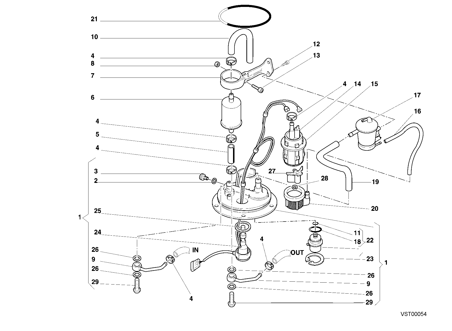 34A POMPE A CARBURANT POUR SUPERBIKE 748 2000