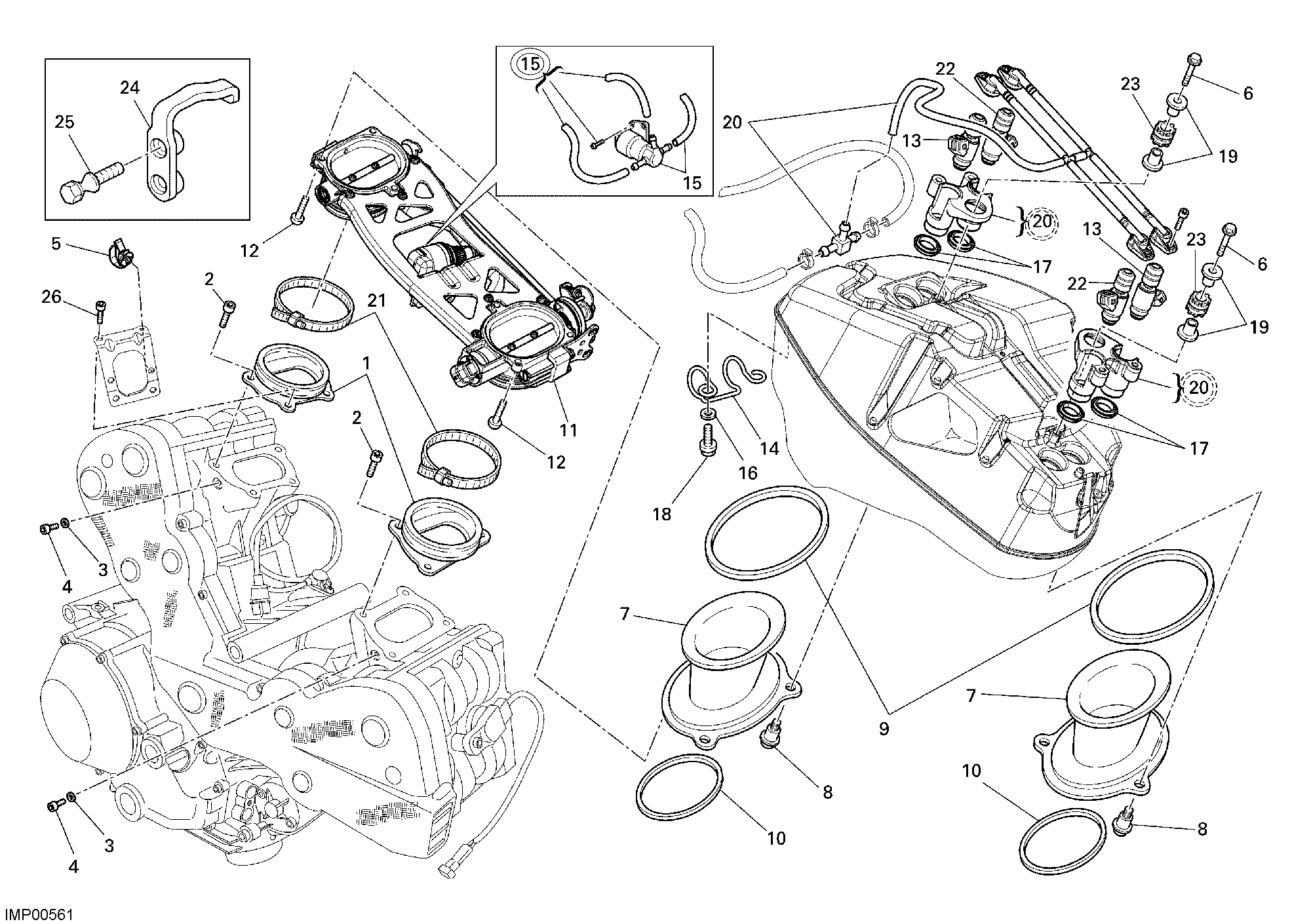 017 CORPS PAPILLON POUR SUPERBIKE 1098 R 2009
