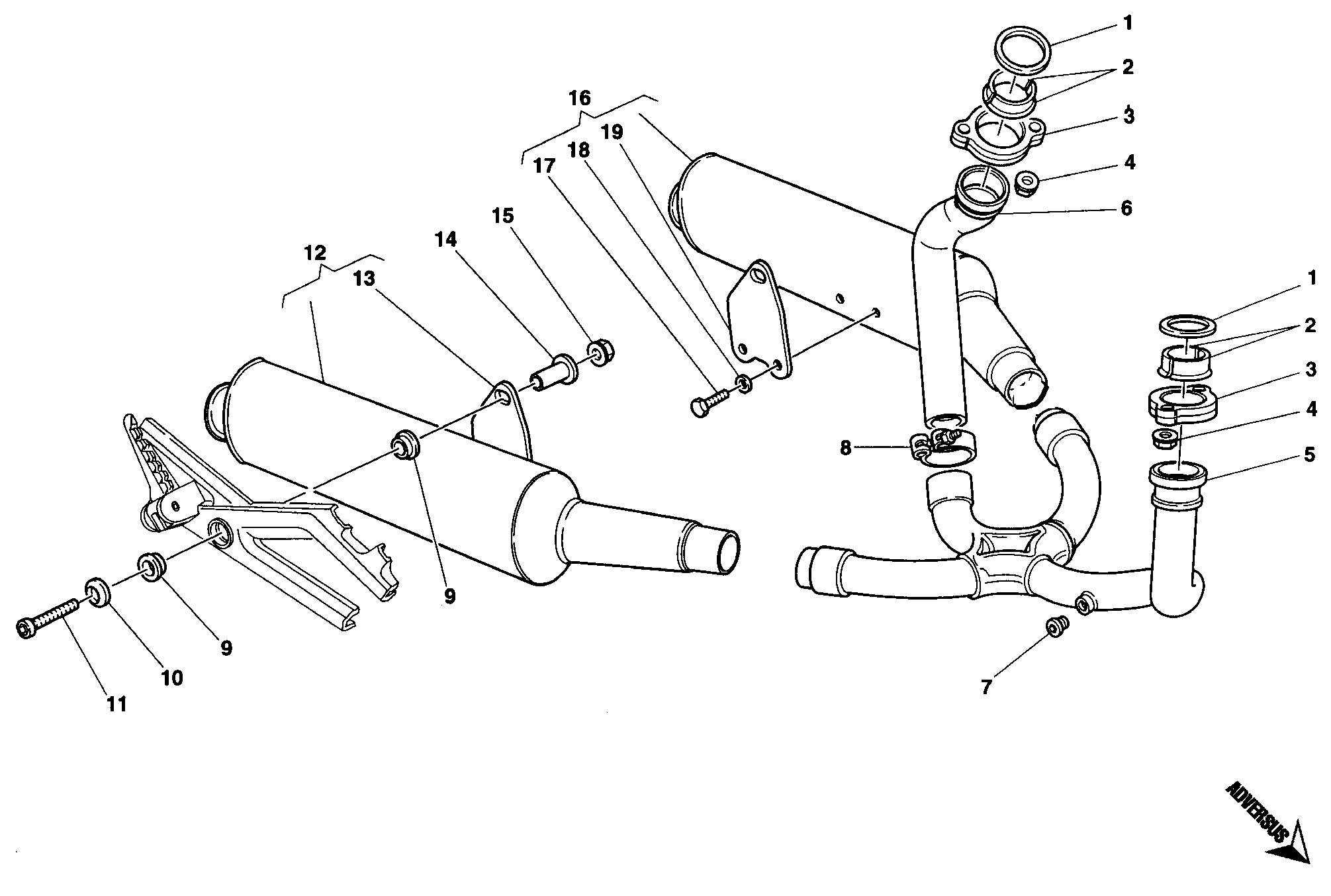 019 ECHAPPEMENT POUR MONSTER 400 1995