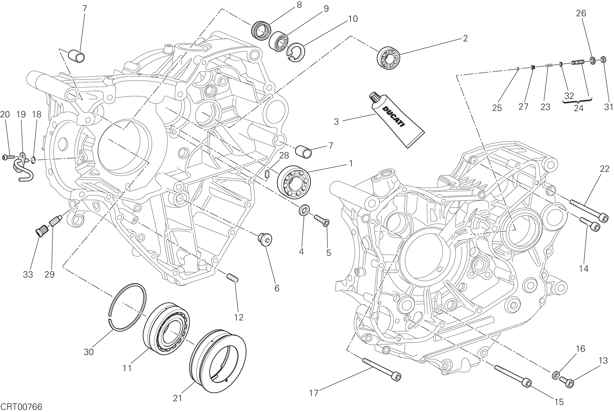 10A ROULEMENTS CARTER MOTEUR POUR DIAVEL TITANIUM 2015