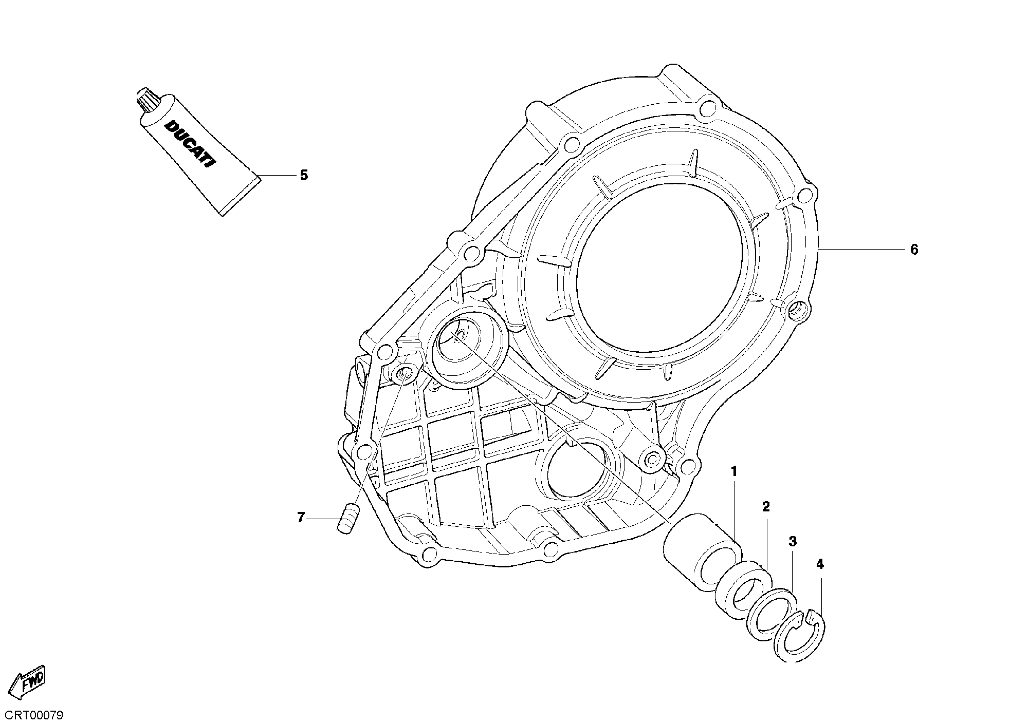 05A COUVERCLE EMBRAYAGE POUR MONSTER S4R 2008