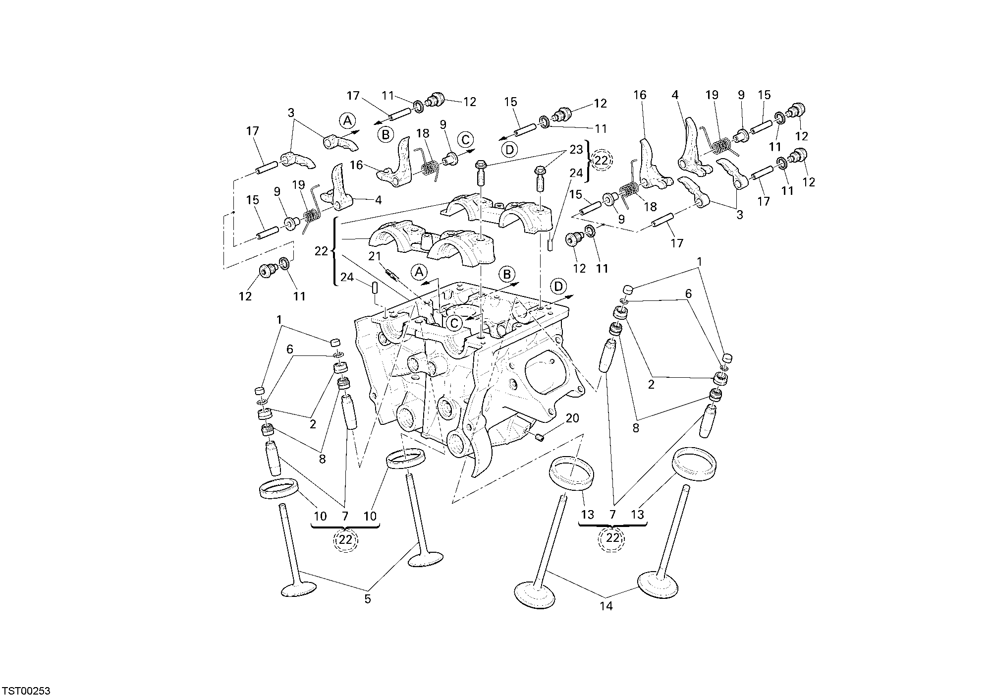 014 CULASSE VERTICALE POUR SUPERBIKE 848 2009
