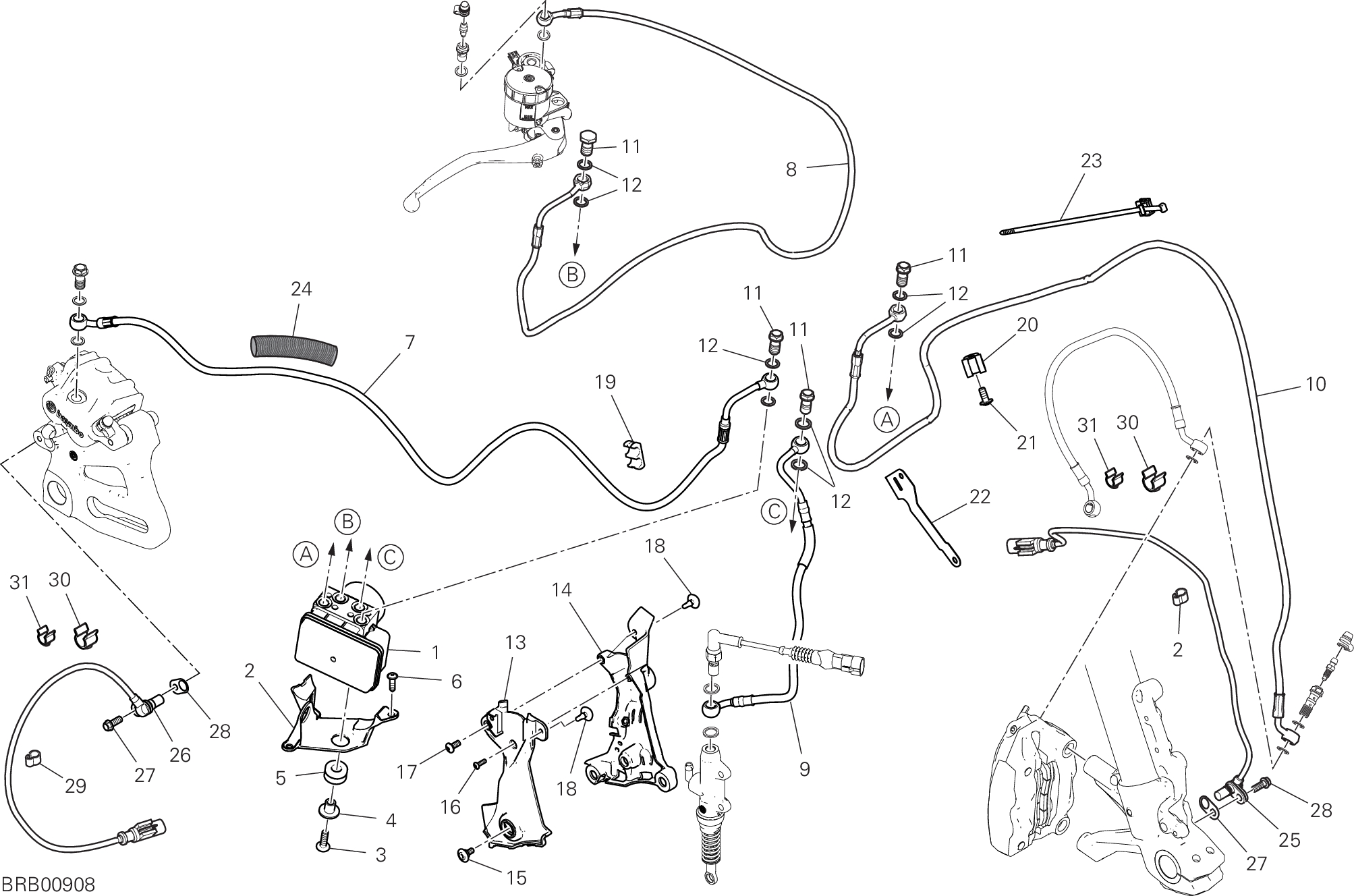 24A SYSTEME DE FREIN ABS POUR MULTISTRADA V2 2025