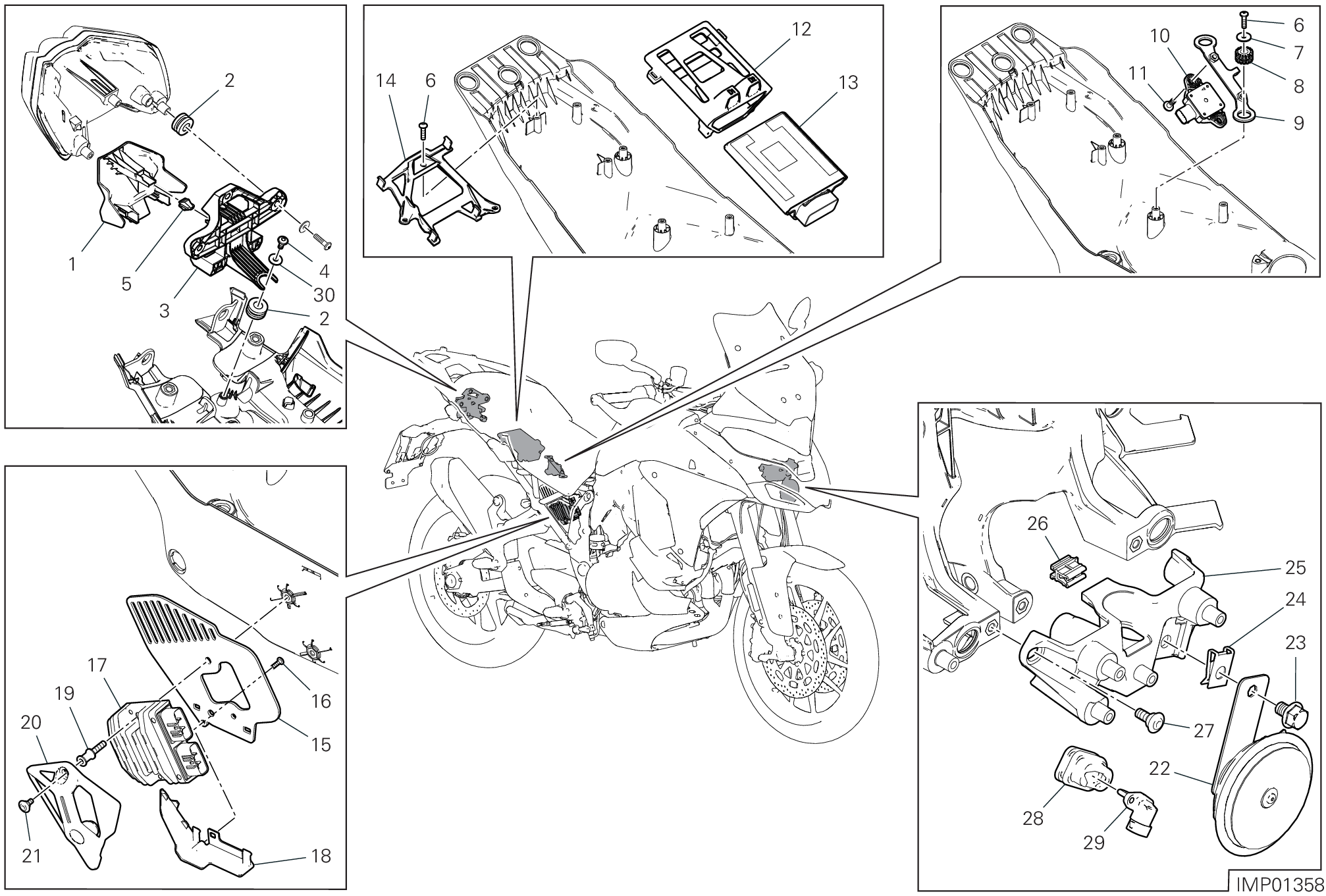 13E DISOISITIF ELECTRIQUES POUR MULTISTRADA V4 2021