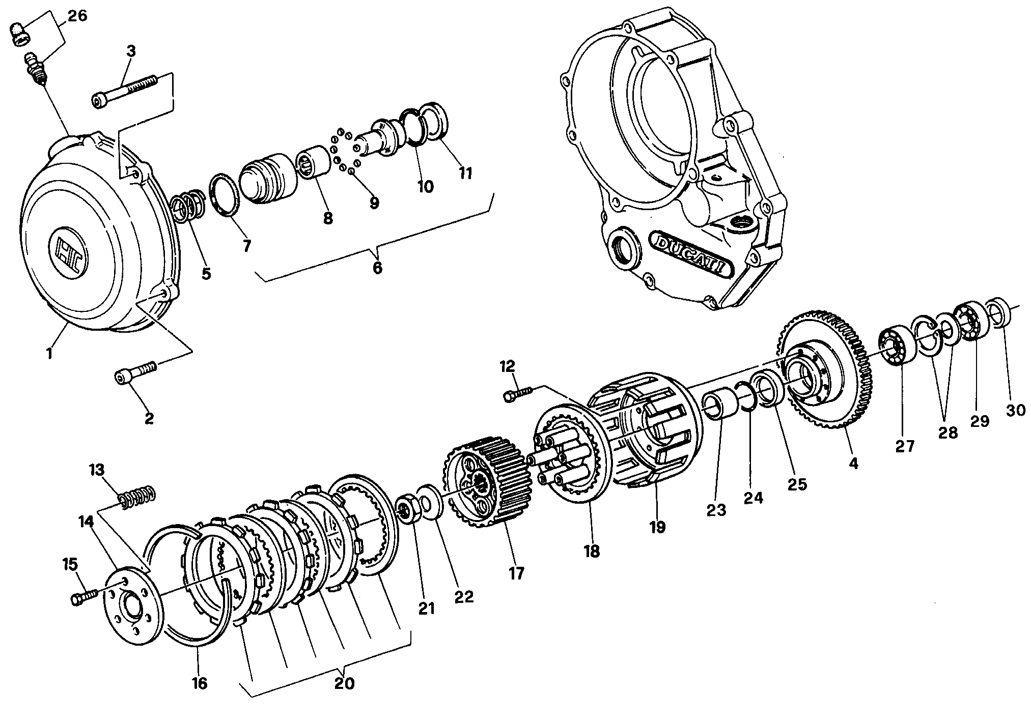 104 EMBRAYAGE A SEC FMM 001274 POUR SUPERSPORT 750 SS 1991