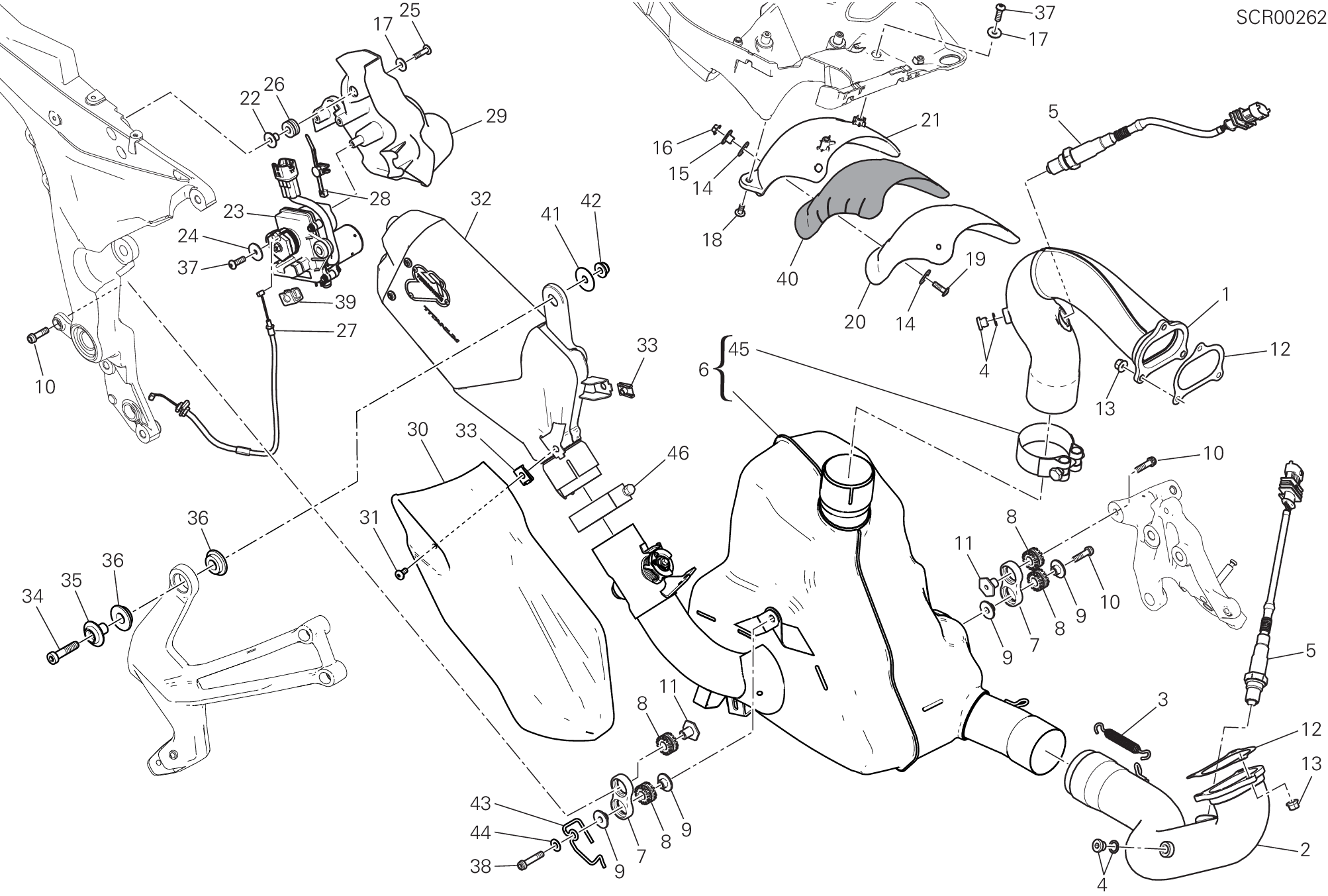 019 ECHAPPEMENT POUR MULTISTRADA 1200 ENDURO PRO 2018