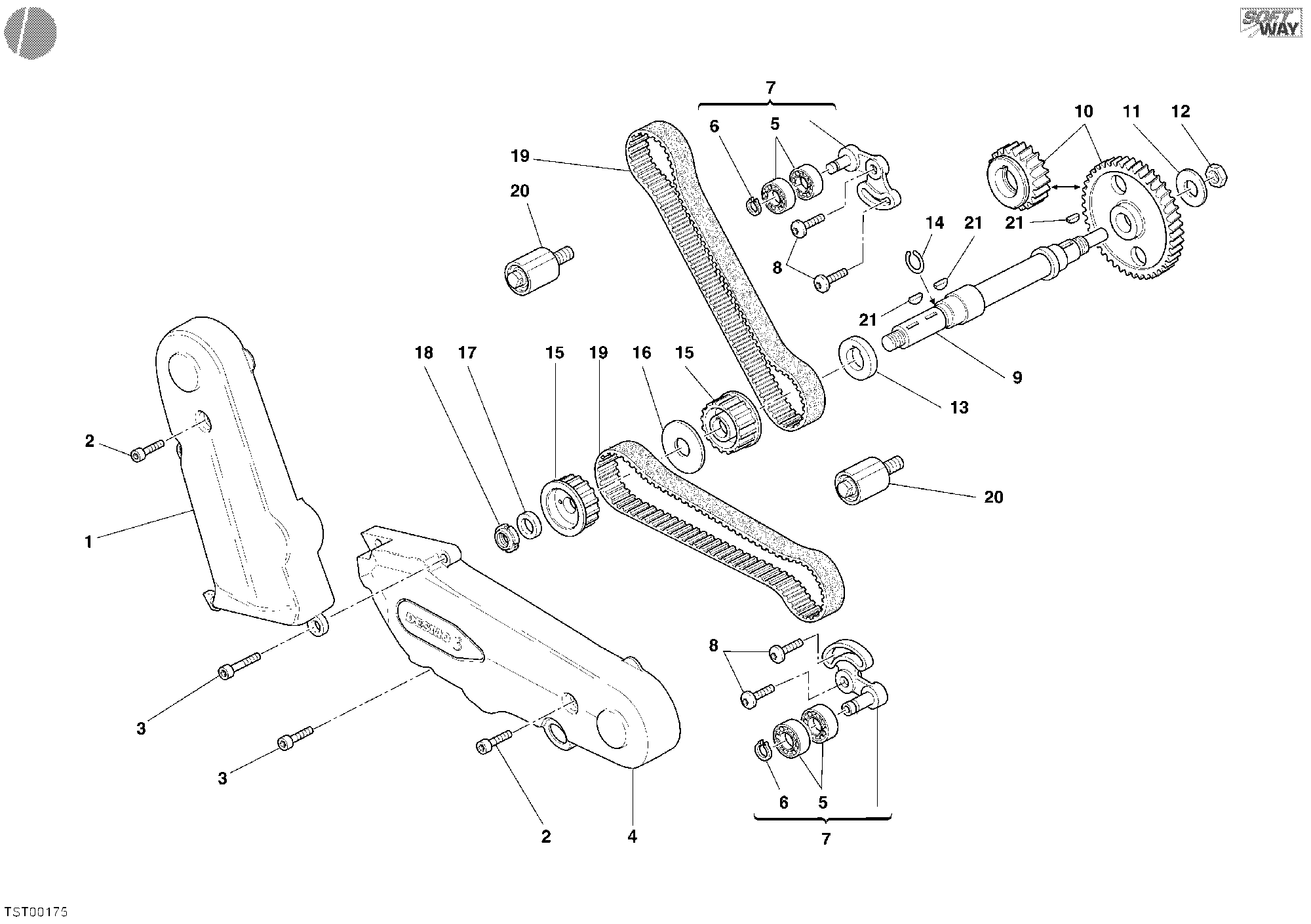 008 COURROIE DISTRIBUTION POUR SPORT TOURING ST3 2005