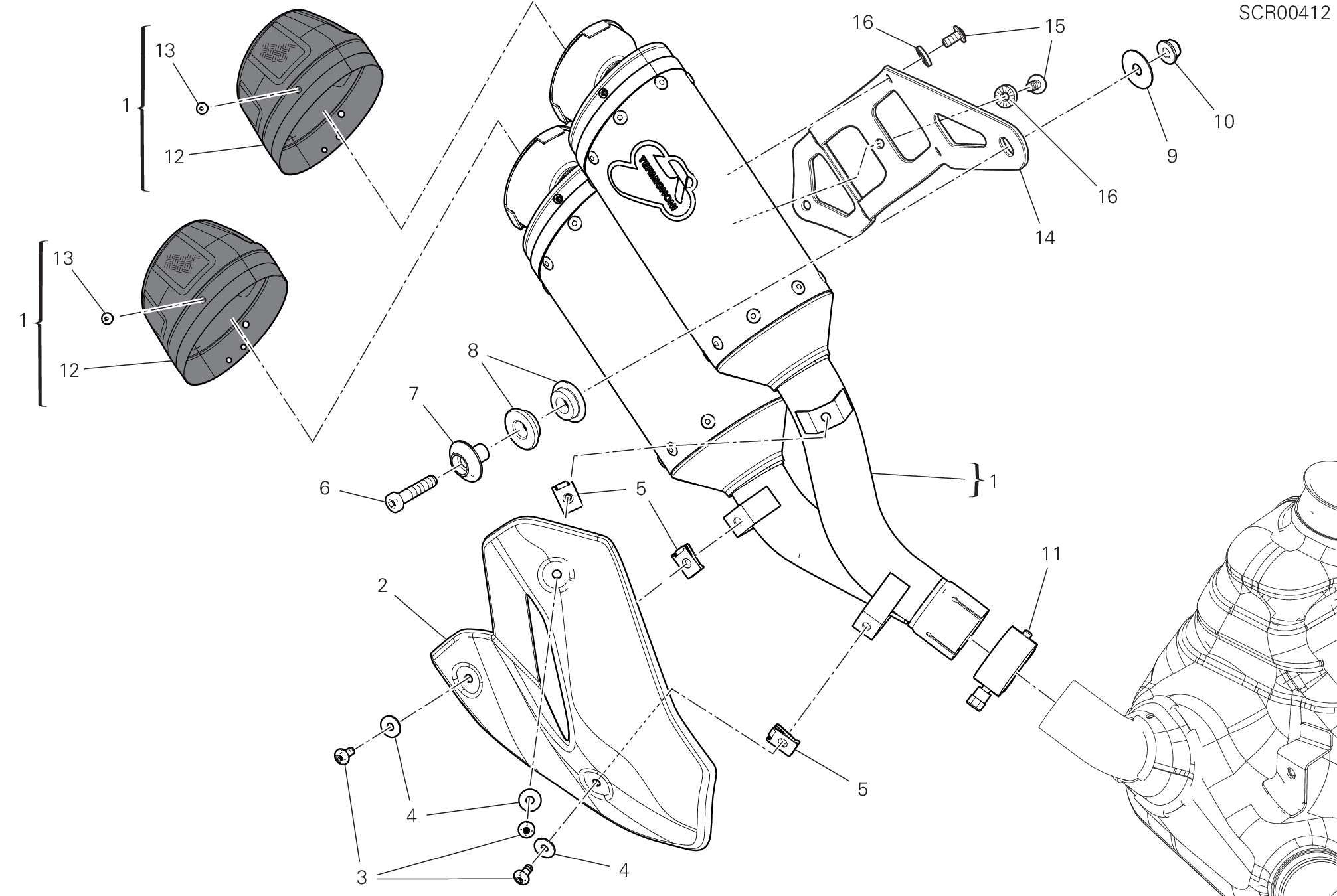 30B SILENCIEUX DECHAPPEMENT POUR MONSTER SP 2023