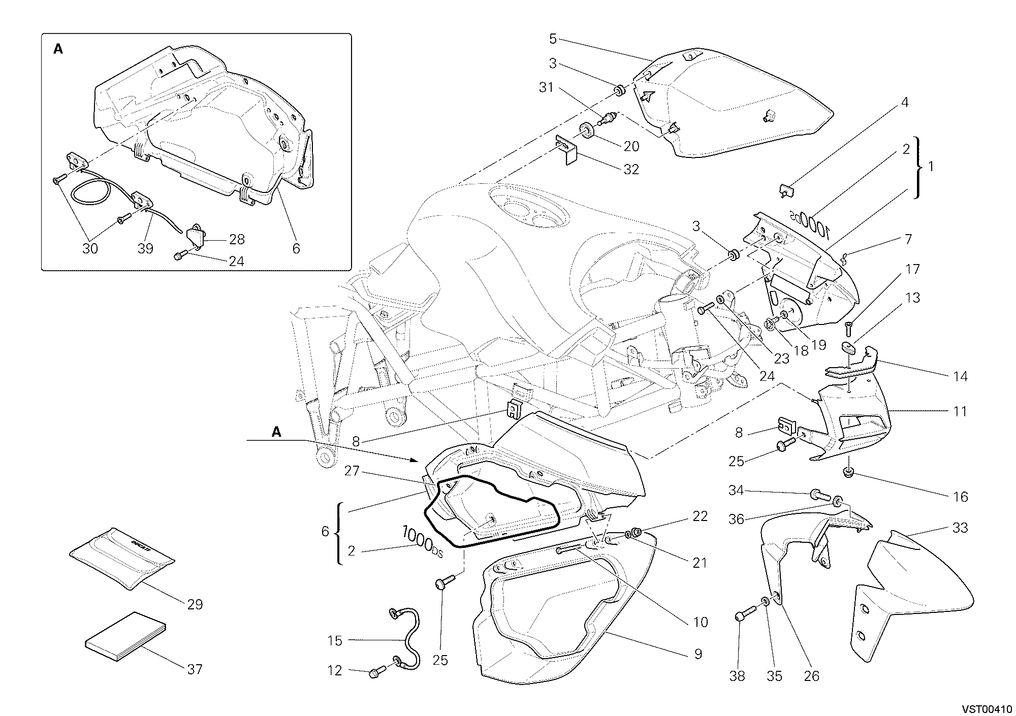 39A HABILLAGE POUR MULTISTRADA 1000 2005