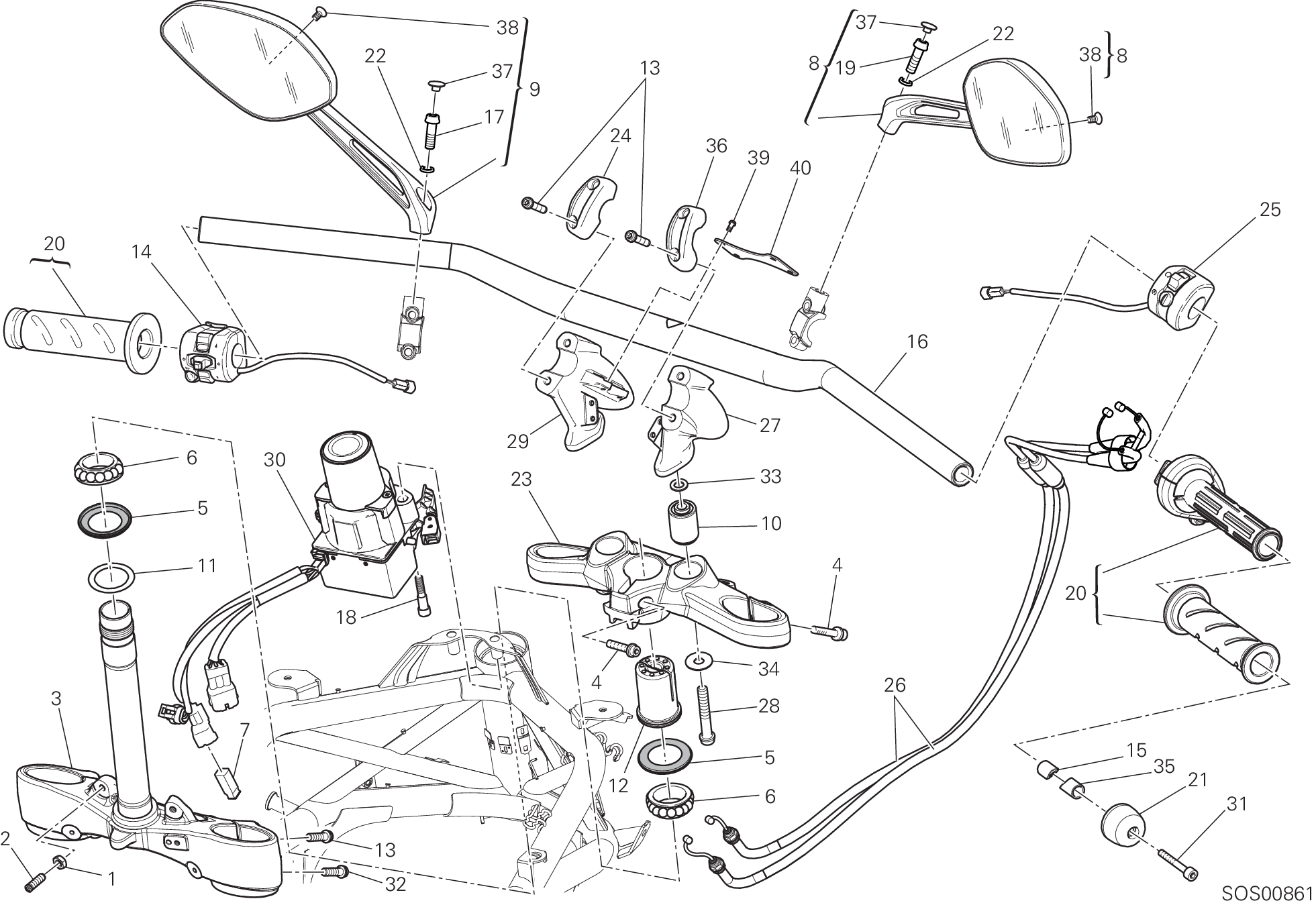 021 GUIDON POUR DIAVEL DIESEL 2017