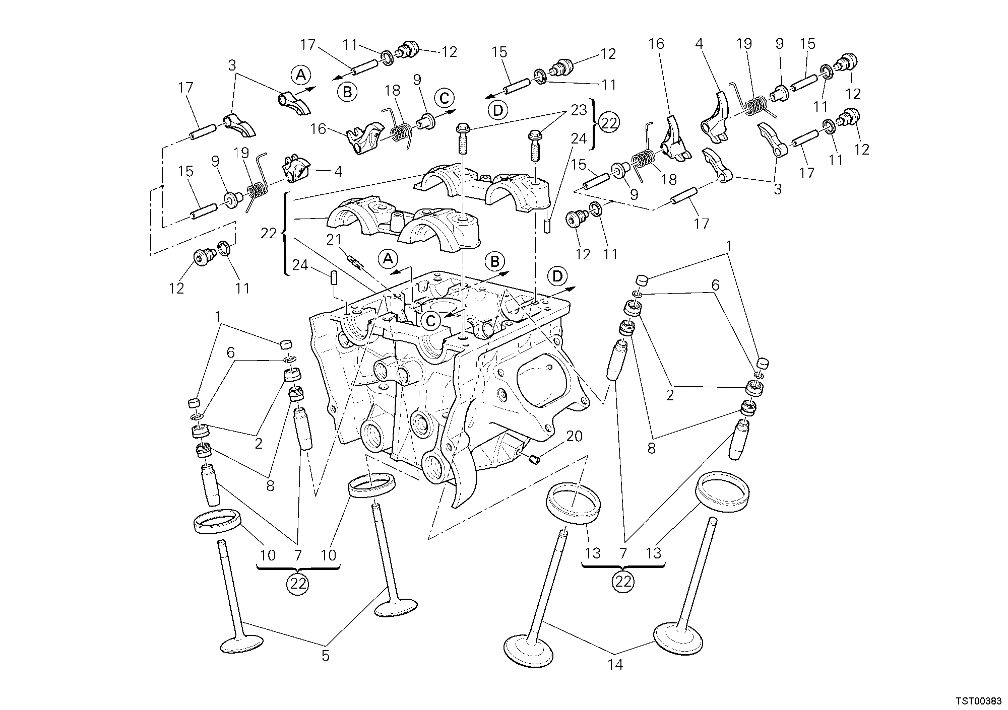 014 CULASSE VERTICALE POUR SUPERBIKE 1198 S 2010