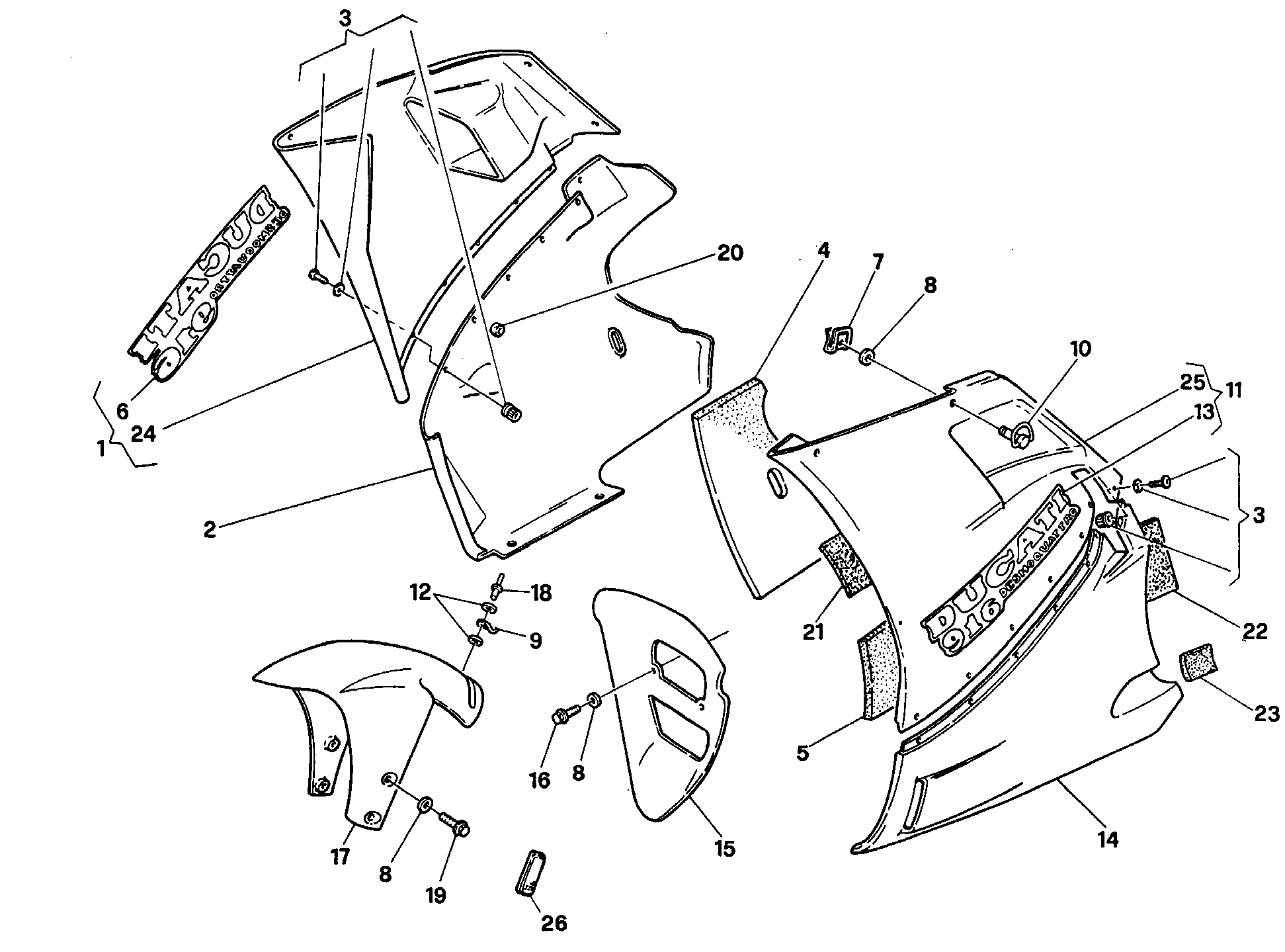 136 HABILLAGE POUR SUPERBIKE 916 1997