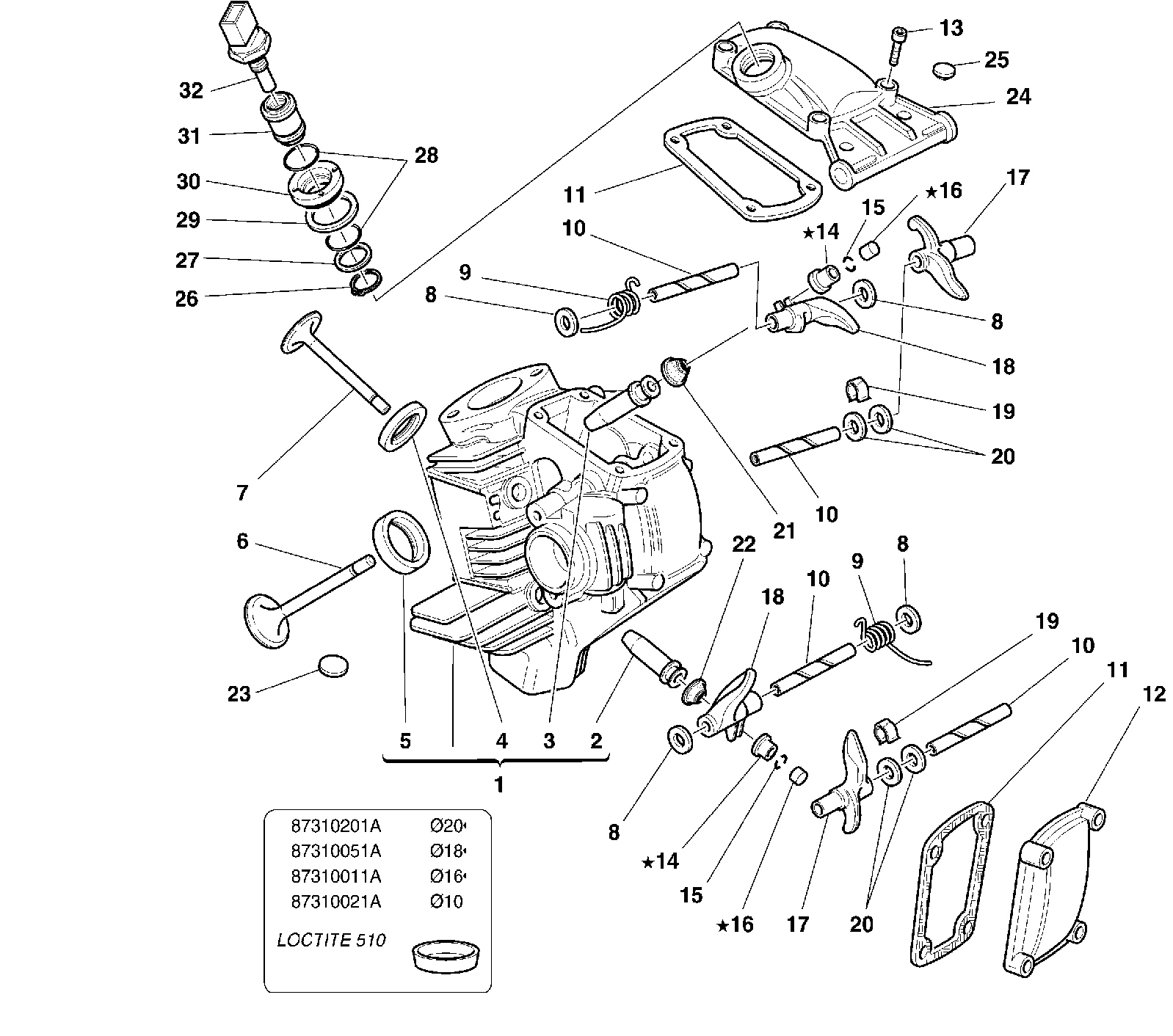 150 CULASSE HORIZONTALE POUR SUPERSPORT 900 SS 1999