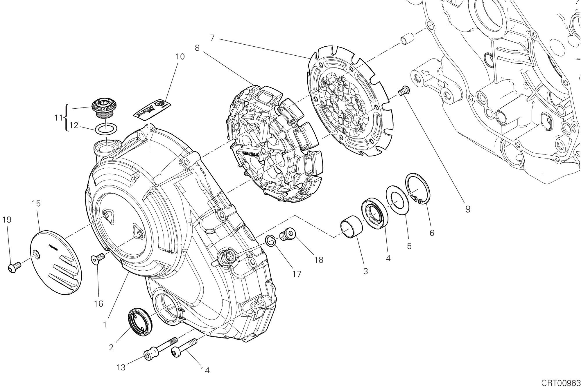 04A COUVERCLE EMBRAYAGE POUR SCRAMBLER 10 ANNIVERSARIO RIZOMA EDITION 2025