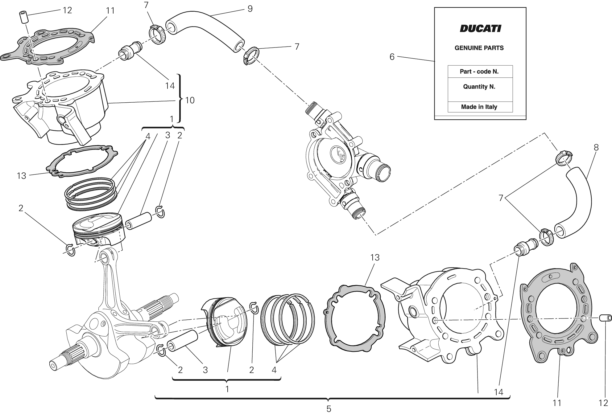 007 CYLINDRES PISTONS POUR DIAVEL 2013
