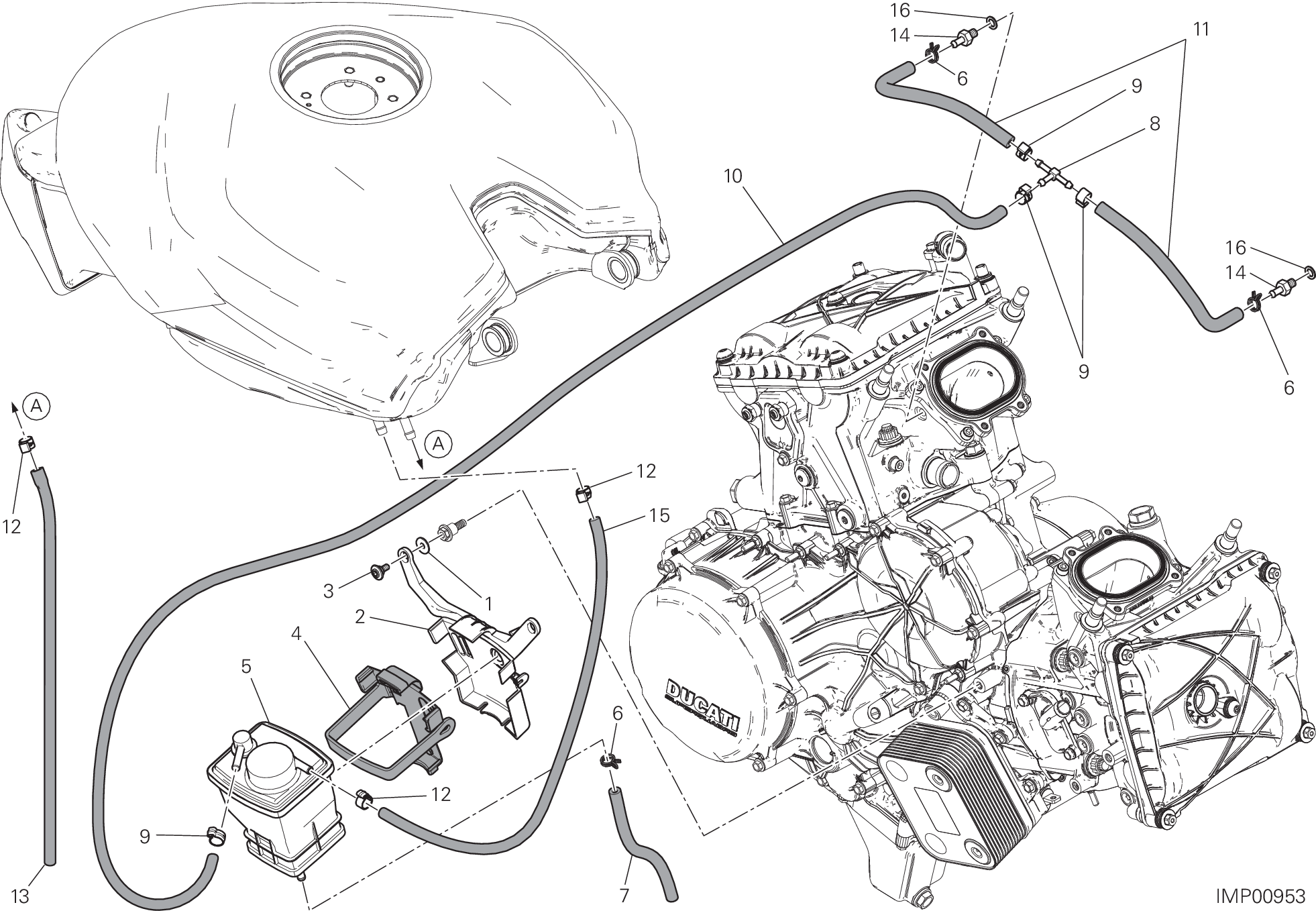 035 FILTRE CANISTER POUR SUPERBIKE PANIGALE R 2016