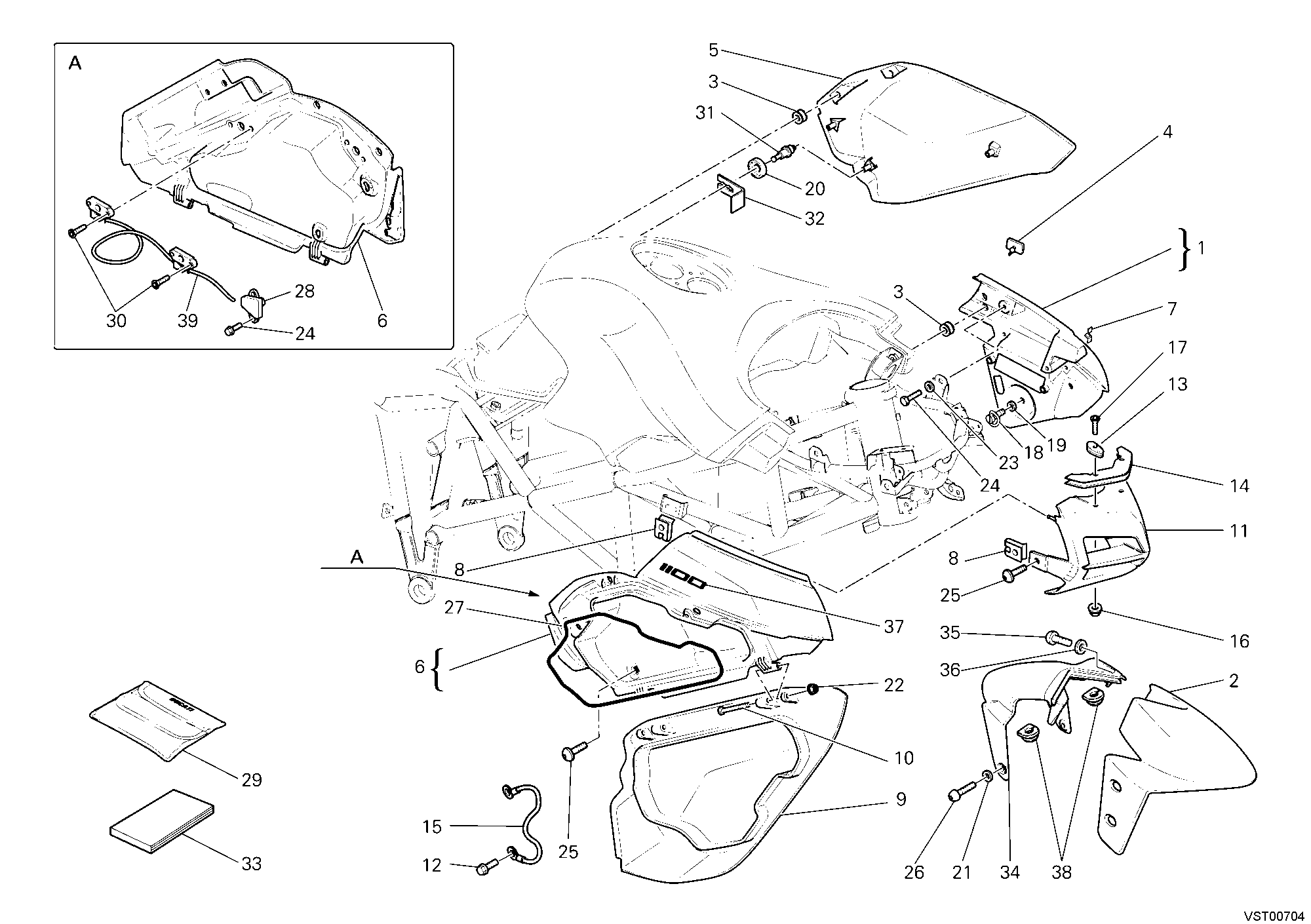 39A HABILLAGE POUR MULTISTRADA 1100 2009