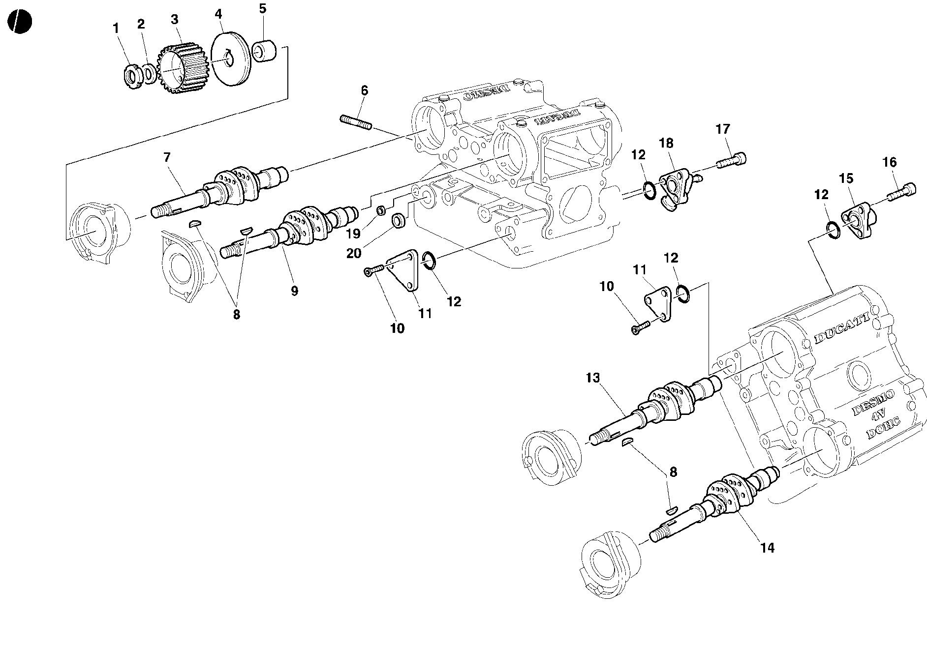 014 ARBRE A CAMES POUR SUPERBIKE 996 2001