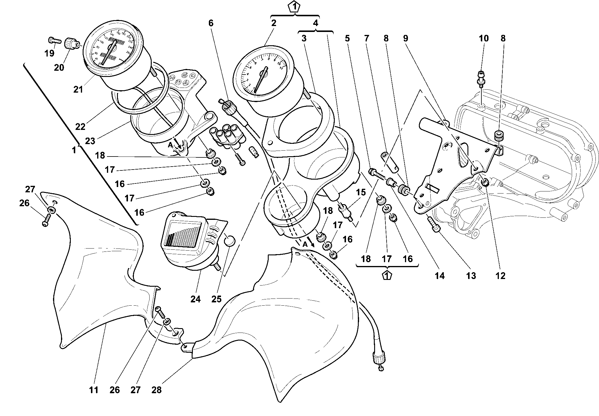 024 COMPTEURS POUR SPORT TOURING ST4 1999