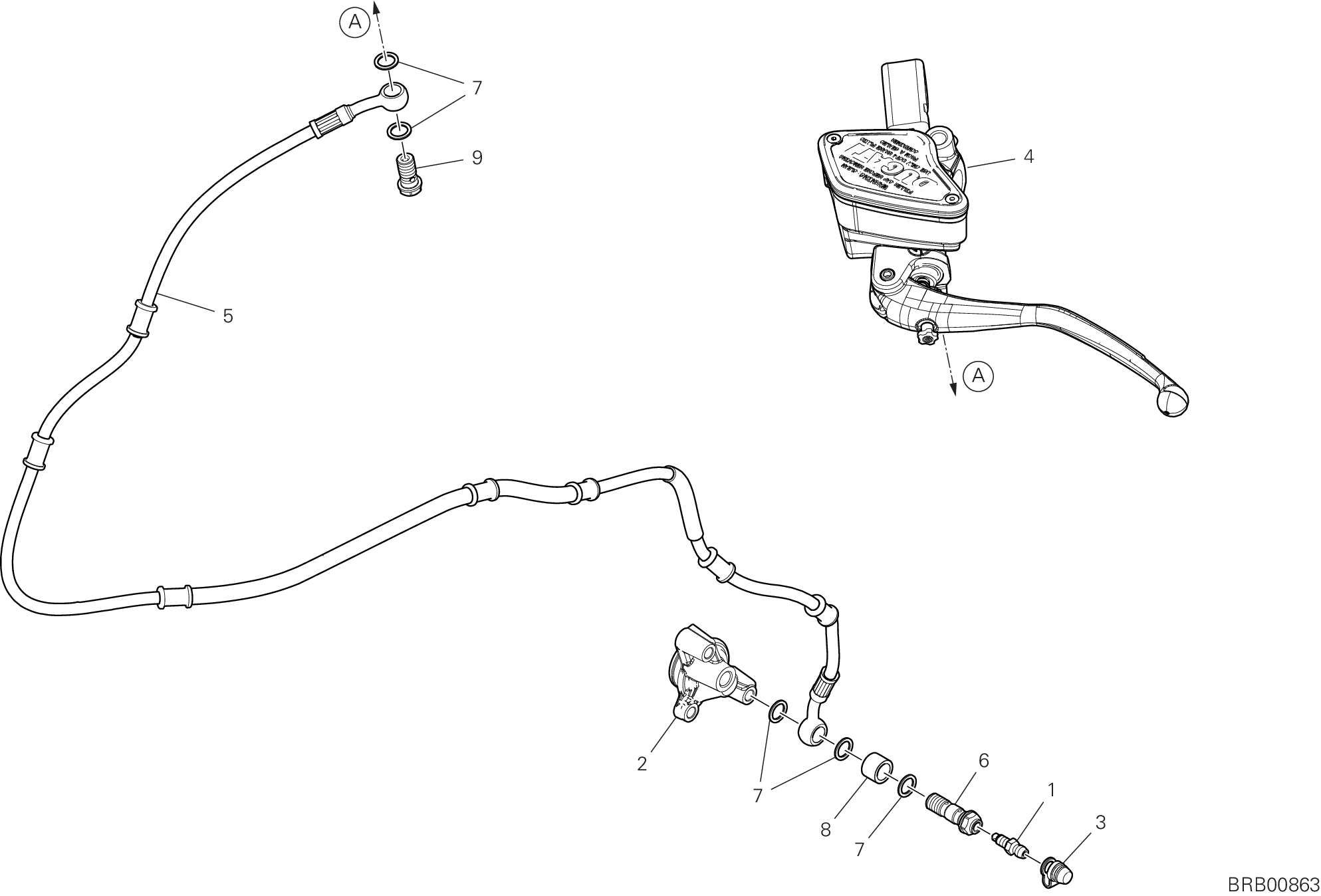 21B COMANDO FRIZIONE POUR DIAVEL V4 2023